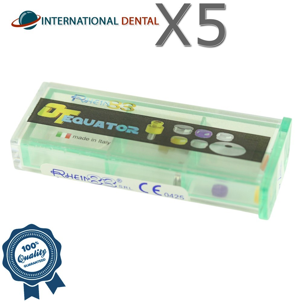 5 Dental Rhein83 OT Equator Set Attachment Zimmer Screw Vent Ø5.7mm Compatible
