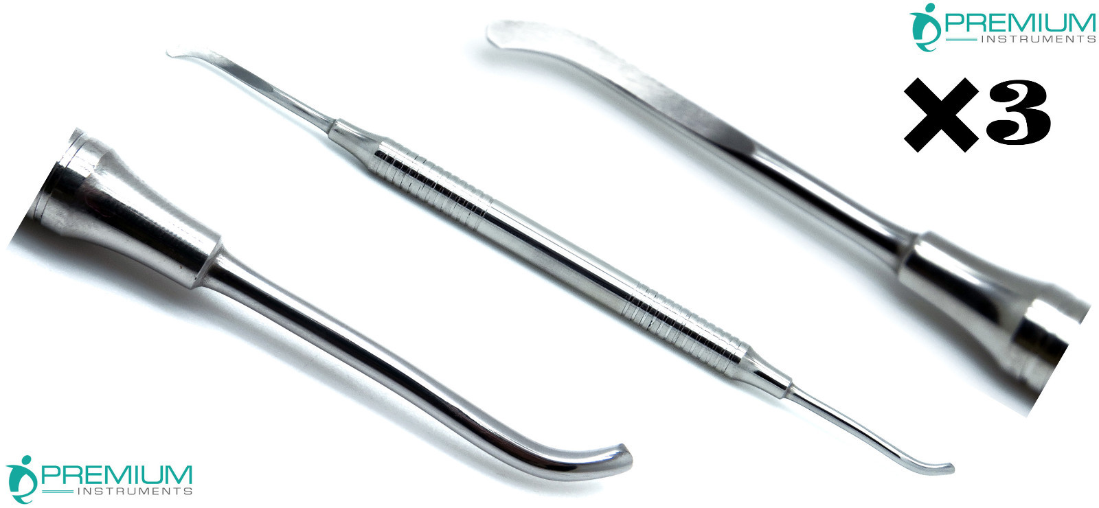 3× Dental Freer Periosteal Elevator Oral Implant Surgical Premium Instruments