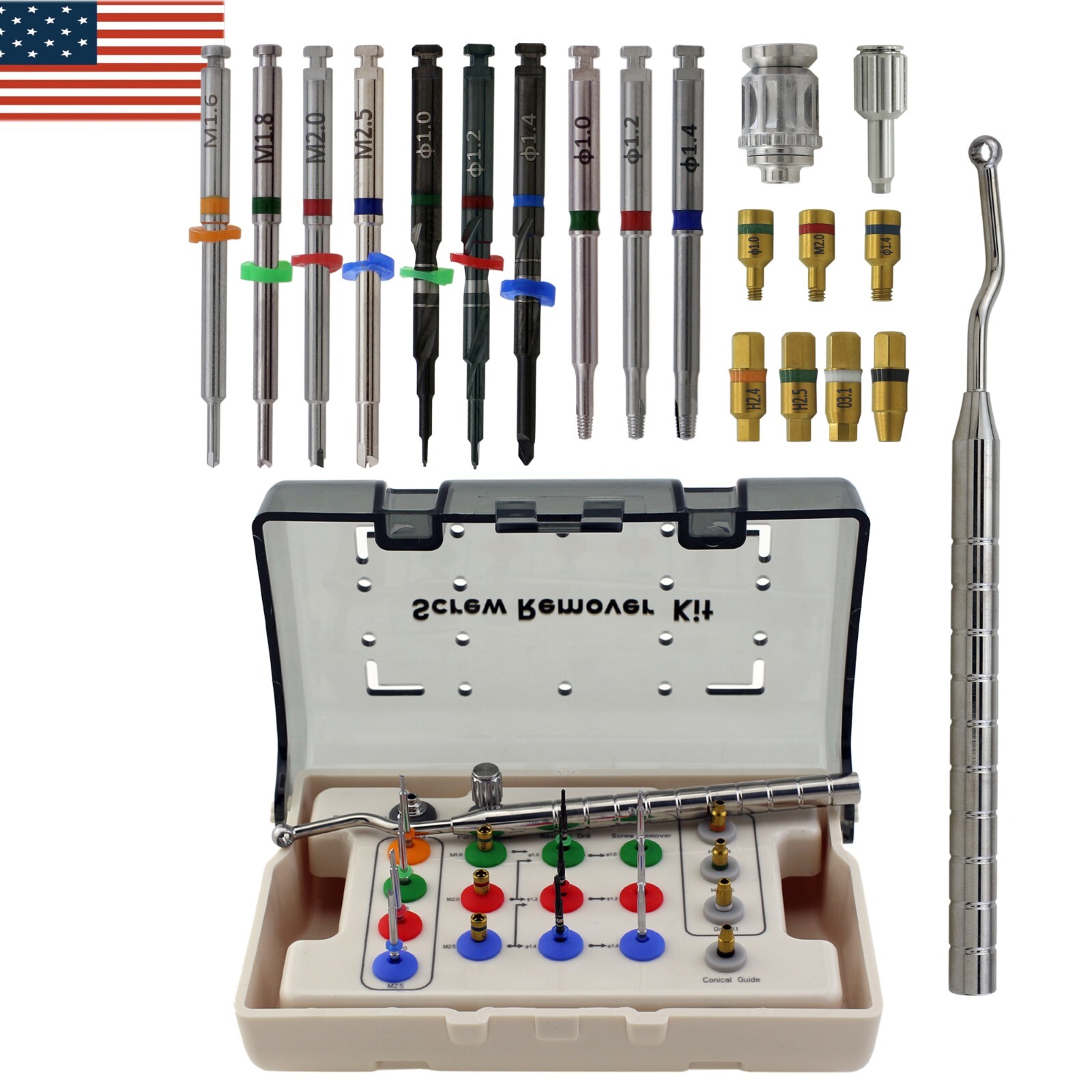 Dental Implant Fractured Screw Removal Kit Claw Reverse Drill NeoBiotech SR