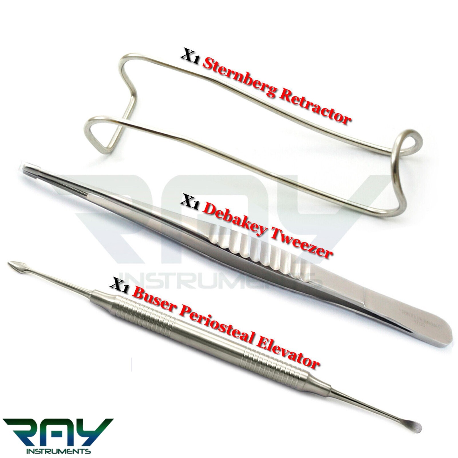 Dental Implant Periosteal Elevator Surgical Debakey Tweezer Sternberg Retractors