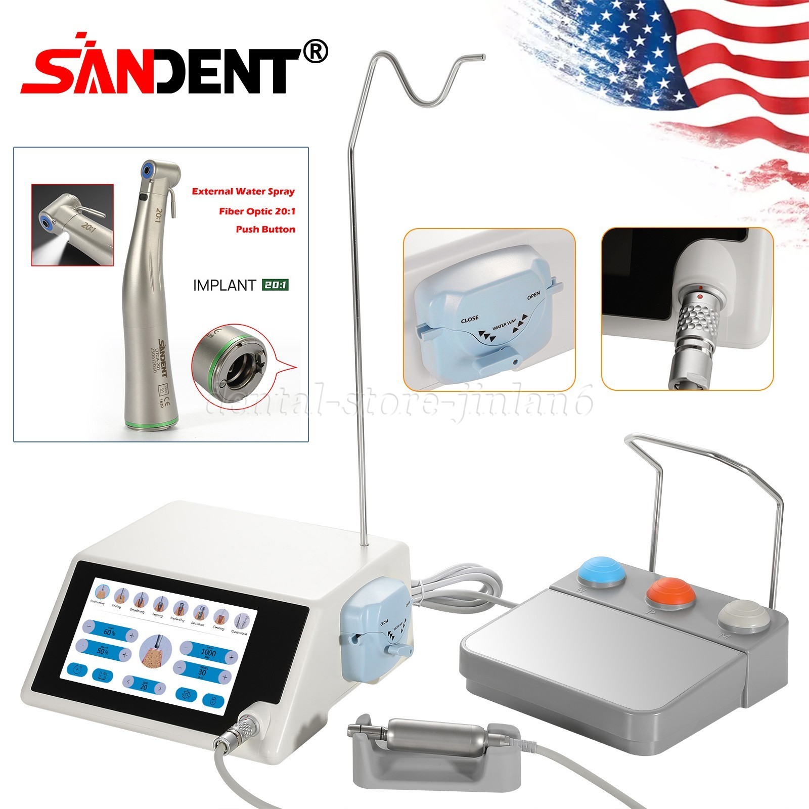 Dental Implant Motor Surgical Implant System+20:1 Handpiece 6 Models 11 Levels