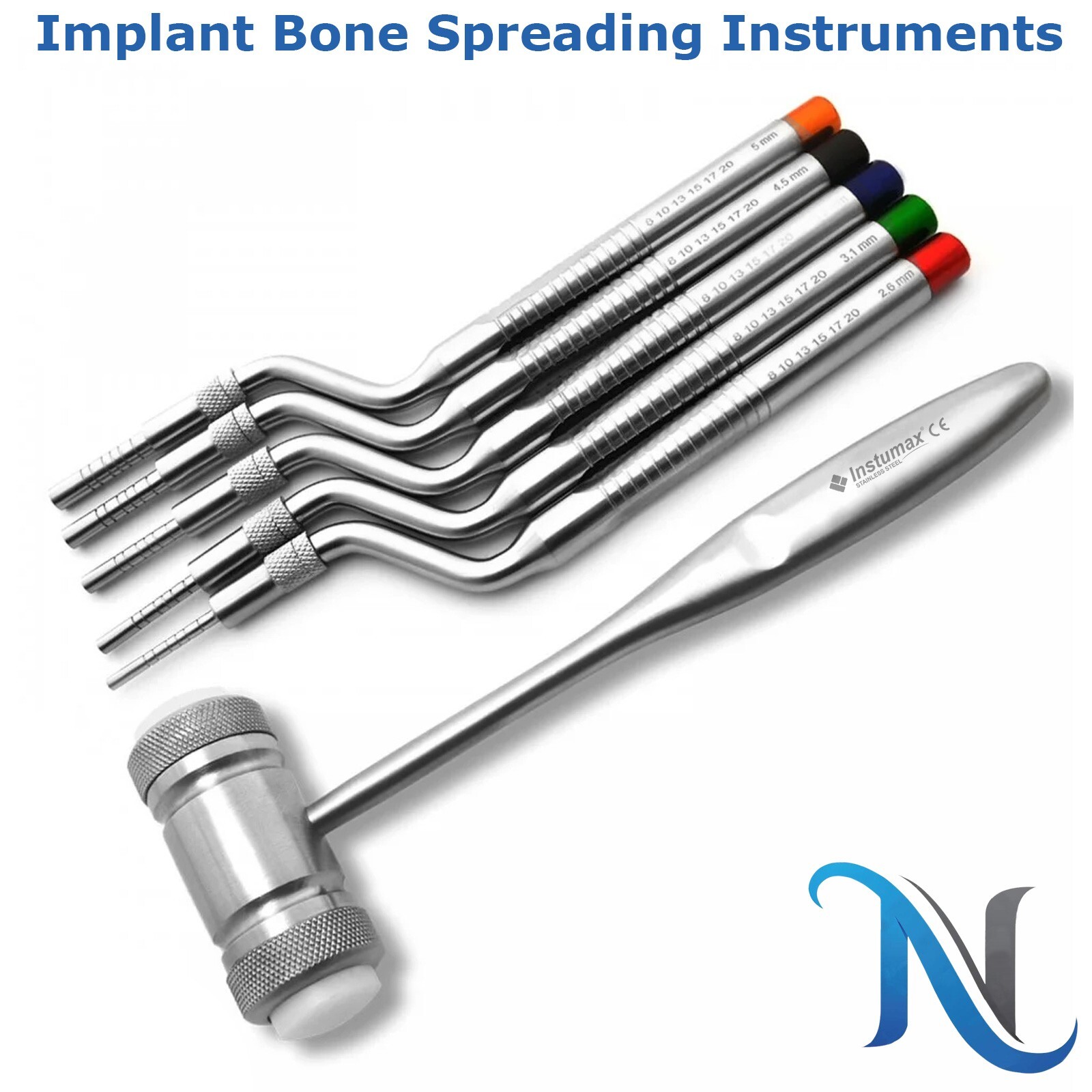 Dental Implant Sinus Lift Instruments Osteotome Bone Spreading With Mead Mallet