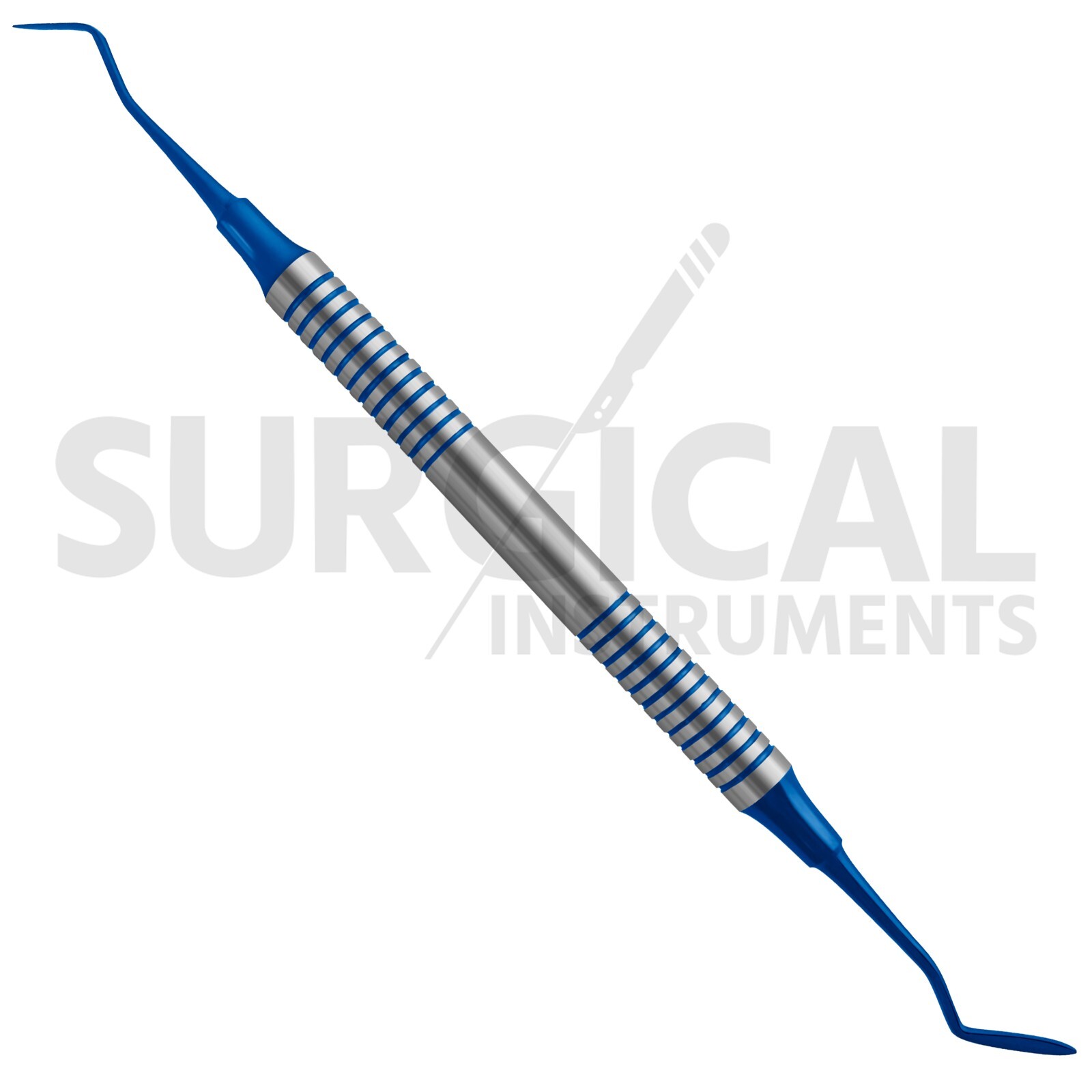 Blue Titanium Tips Wax Hollenback Carver #3 with Hollow Handle German Grade