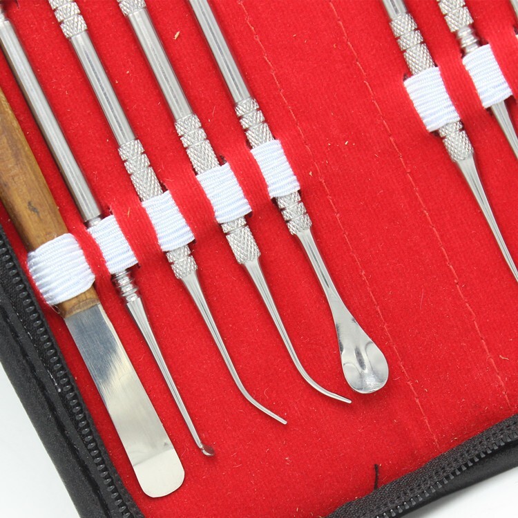 10x Dental Wax Carving Tool Surgical Knife Equipment Set Sculpture Instructments