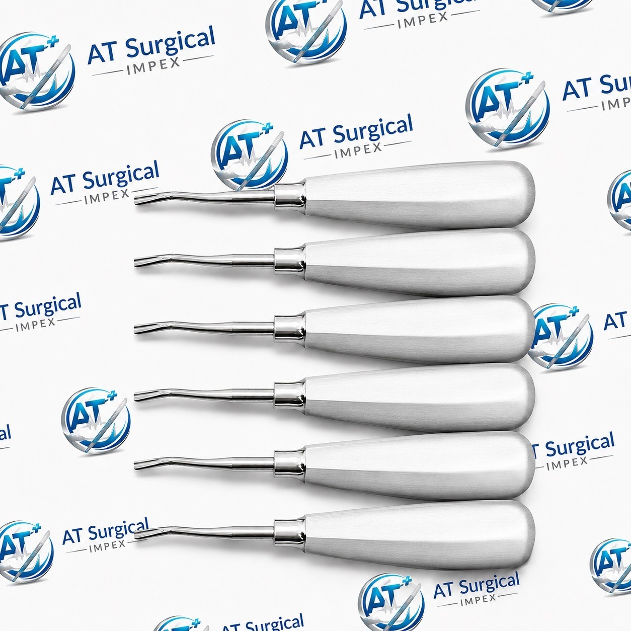 6 Pcs E77R Serrated Elevator Set Hu Friedy Style Dental Extraction Tools