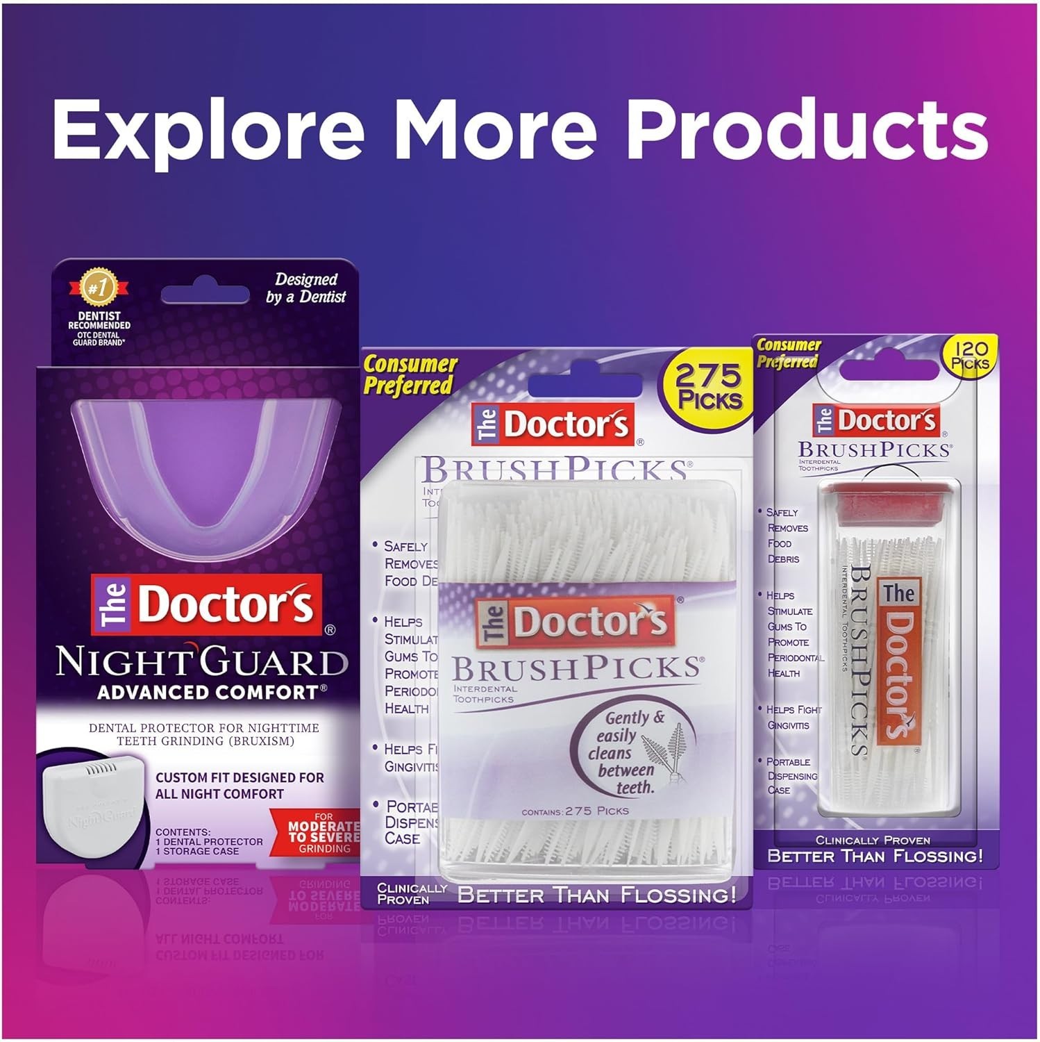 Doctor’s 275 Pack of Interdental Brushes to Clean Braces & Improve Gum Health