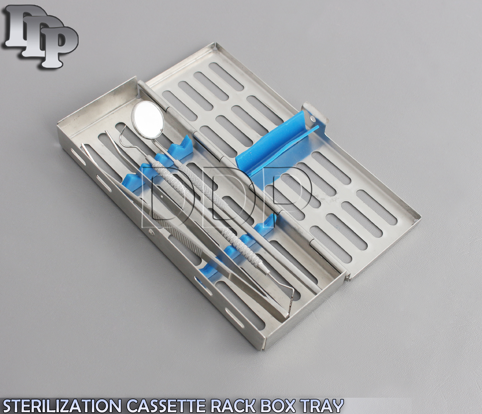 DENTAL STERILIZATION CASSETTE RACK BOX TRAY FOR 5 INSTRUMENT + Tarter Set PR-385
