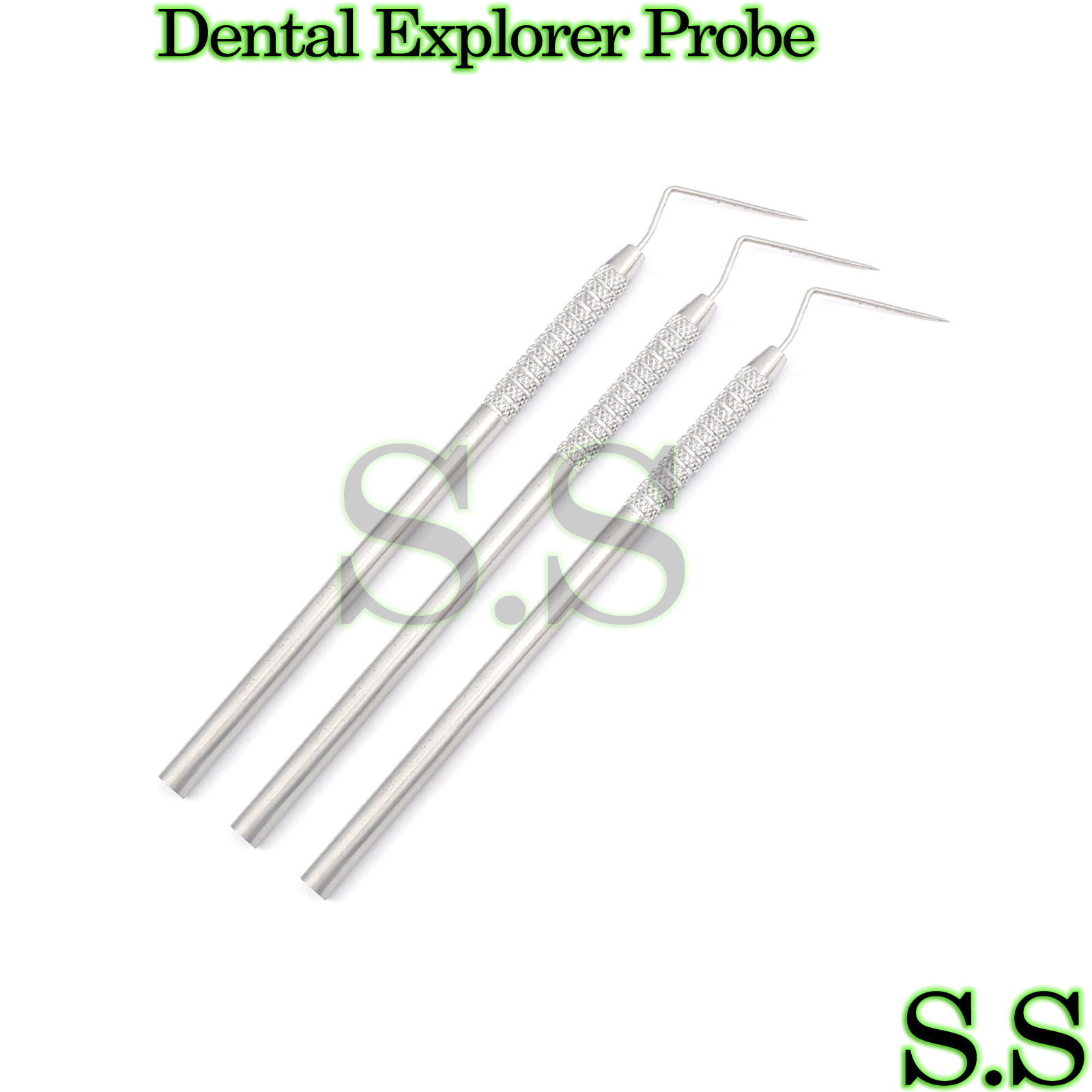Dentist Hygienist Single Ended Probe 9 Dental Examination Probes Kits Set Of 5