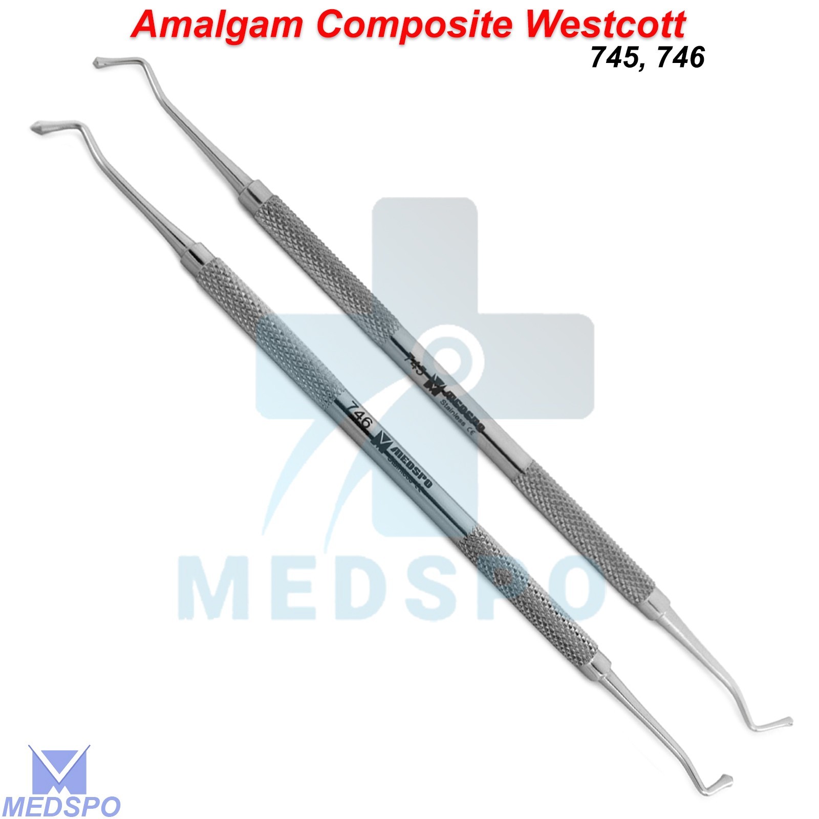 Dental Restorative Filling Instruments Flat Plastic Amalgam Plugger Condenser