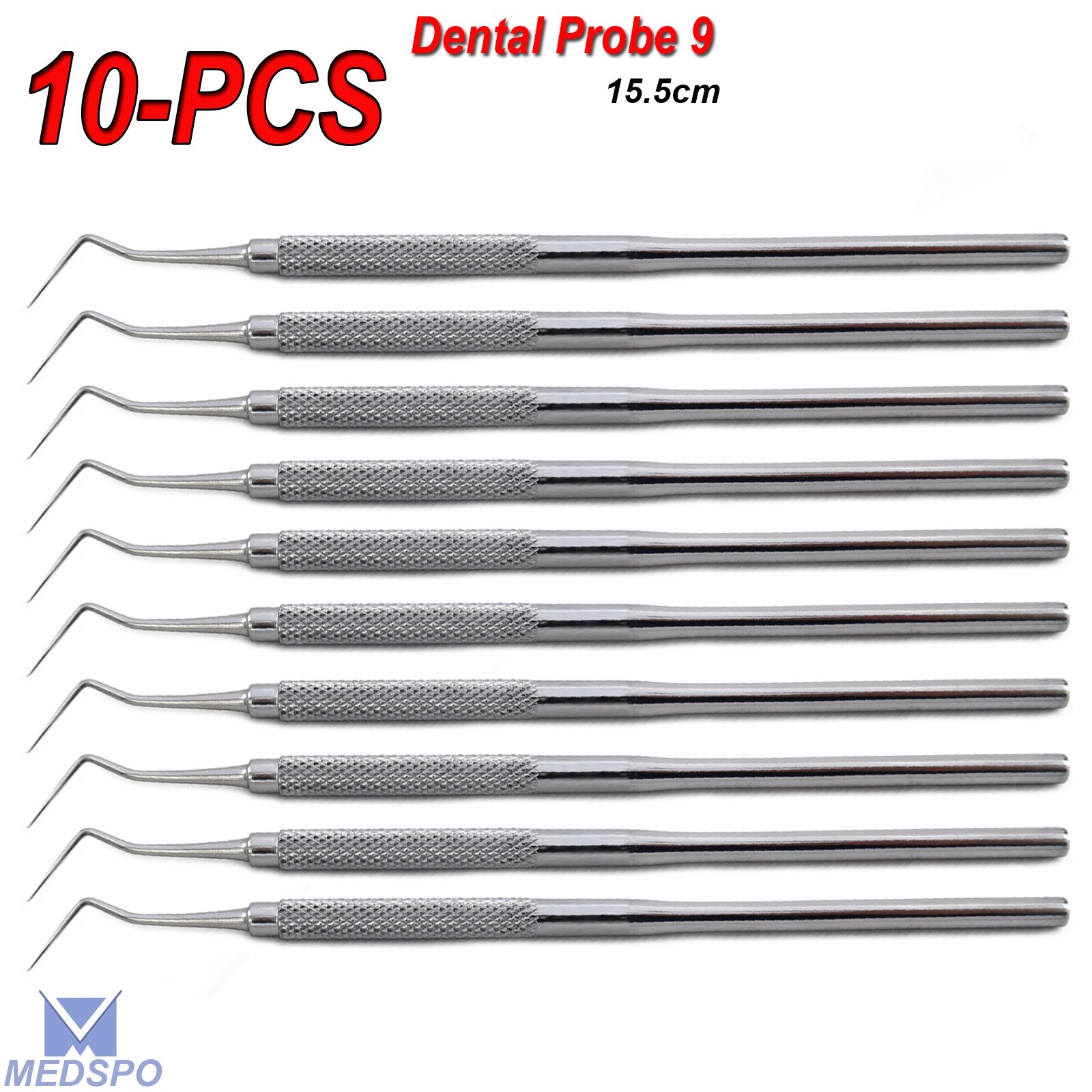 Dental Probe 9 Diagnostic Examination Oral Teeth Cleaning Hygienist Instruments