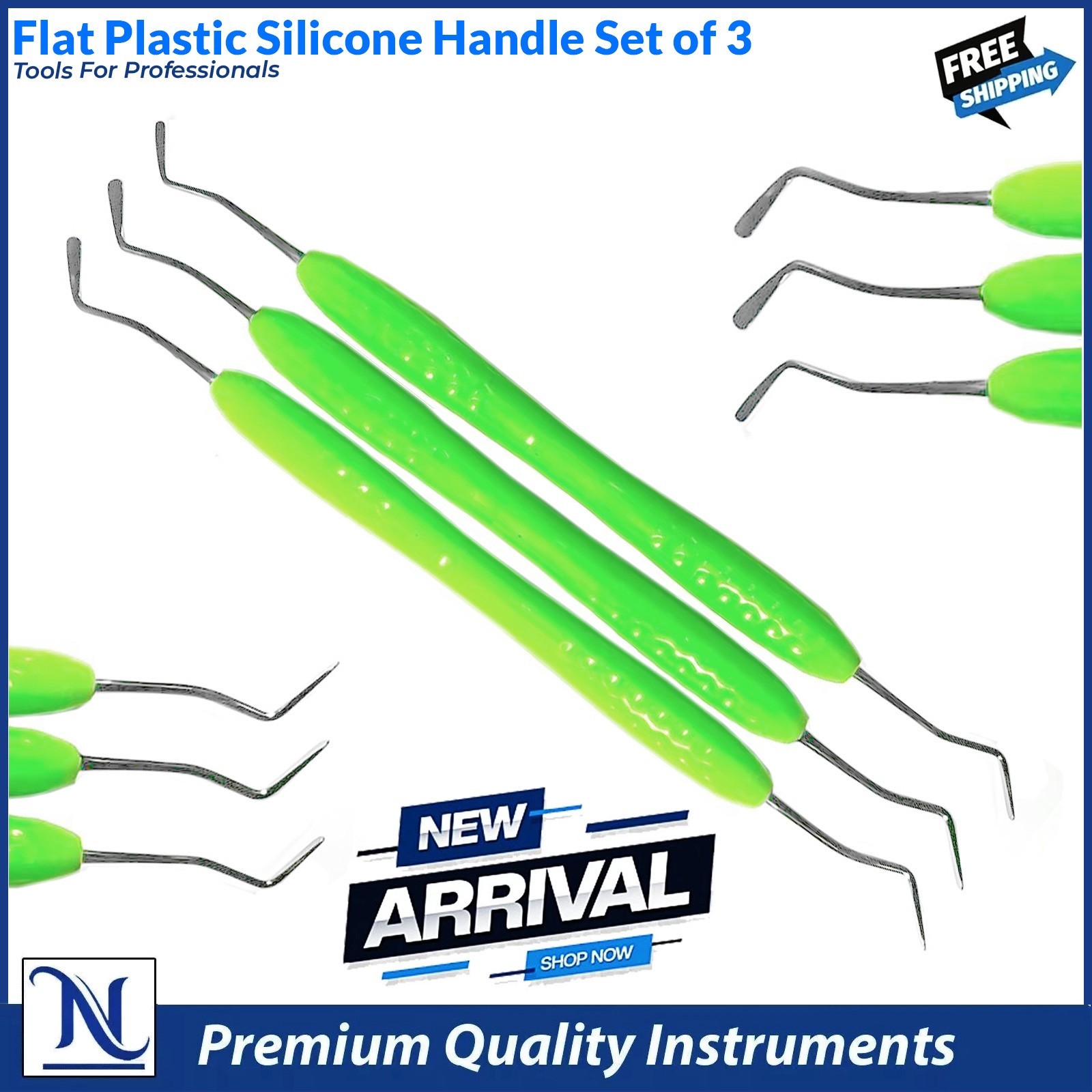 Dental Filling Composite Instruments Plugger Flat Plastic Silicone Handle