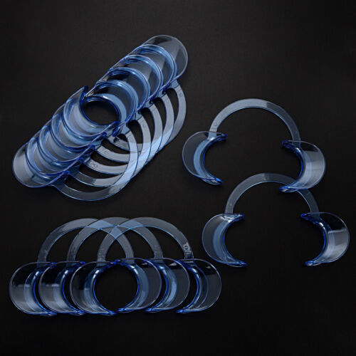 10Pcs Dental Intraoral Cheek Lip Retractor Mouth Opener C Type L/M/S Blue/Clear