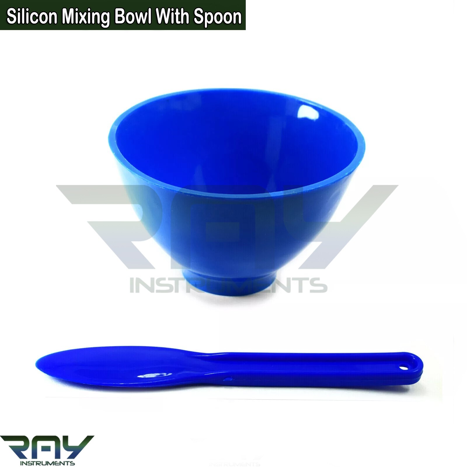 Dental Silicon Mixing Bowl With Plastic Spoon Alginate Flexible Mixing Bowl