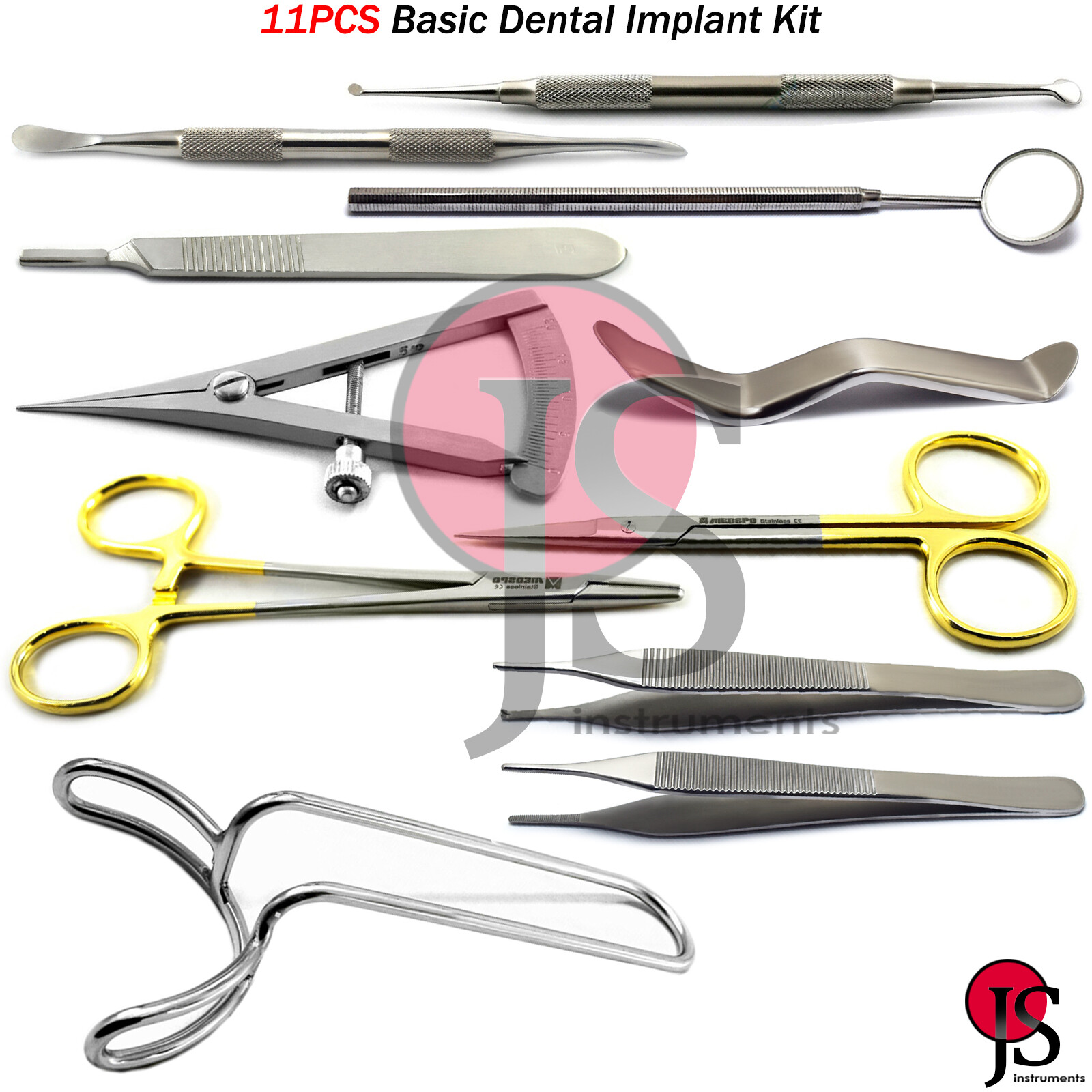 Implant Dental Surgery Instruments Cheek Retractor Tissue Forceps Needle Holder