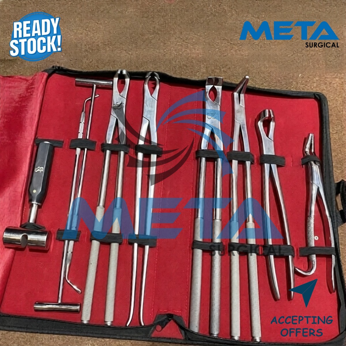 Equine Dental Forceps & Instruments Kit – Veterinary Stainless Steel Horse Tools