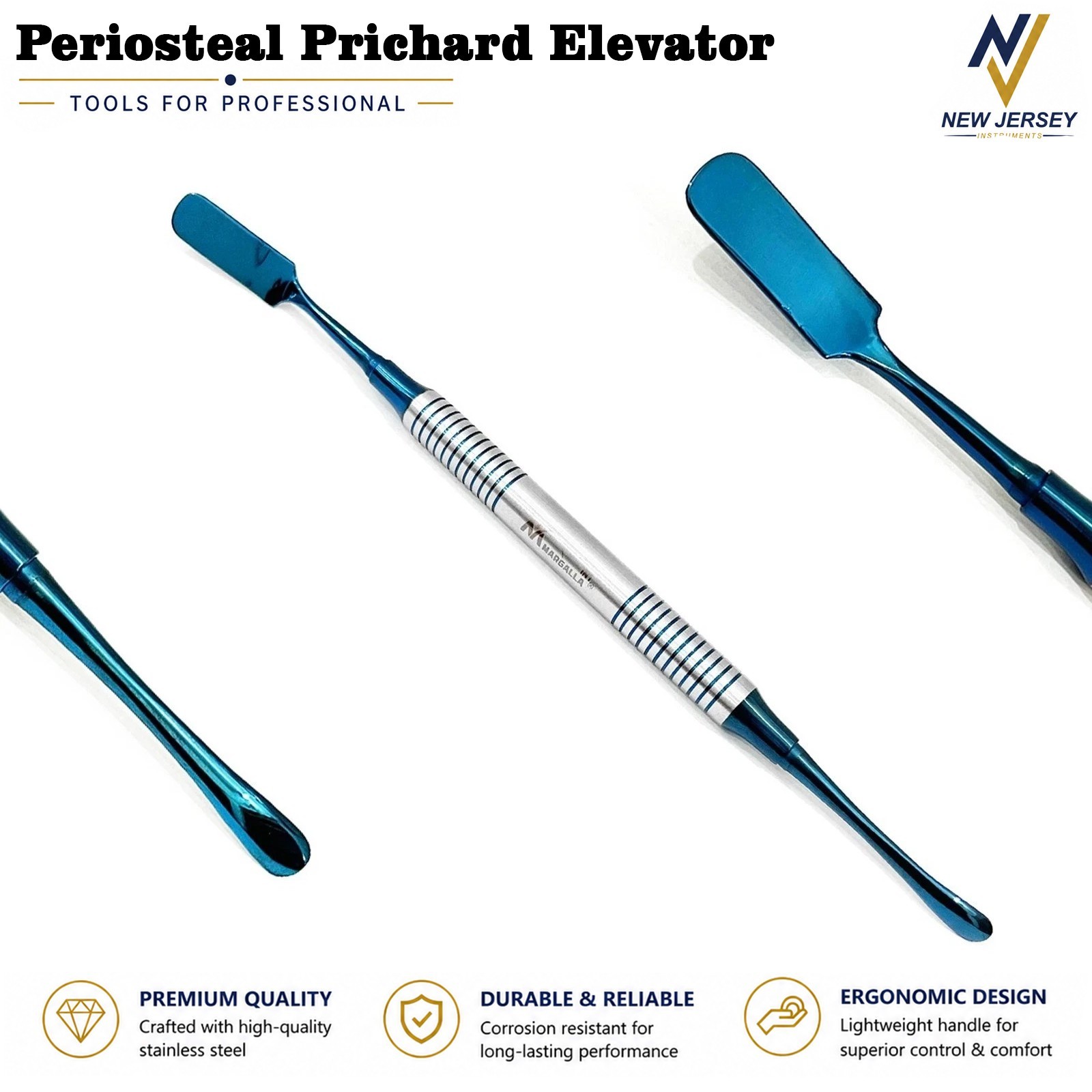 Pritchard Periosteal Elevator Blue Titanium Dental Implant Surgery Instruments