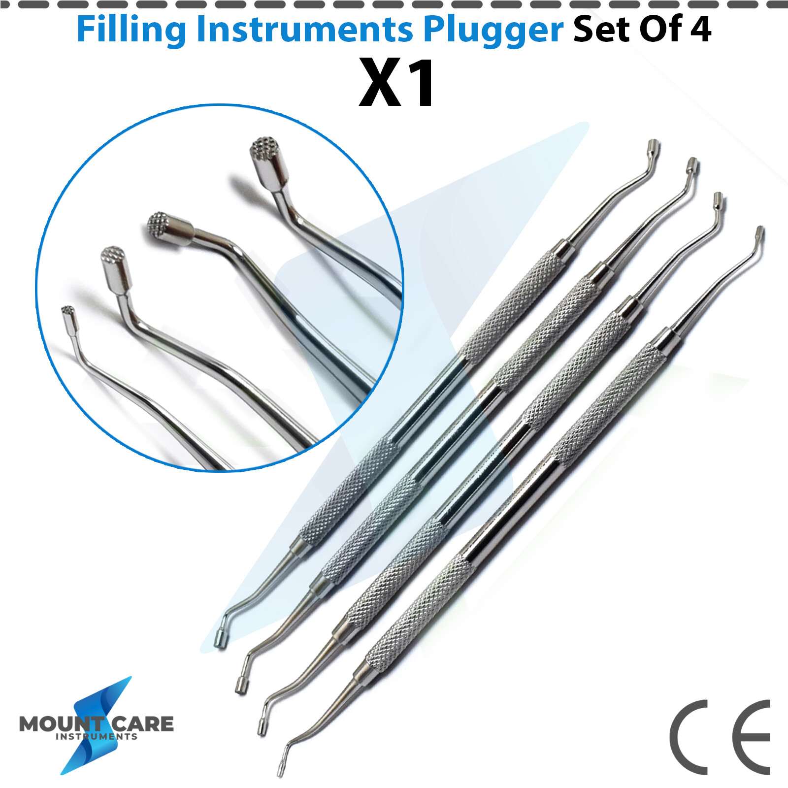 Dental Amalgam Plugger Condenser Composite Plastic Filling Instruments Tools