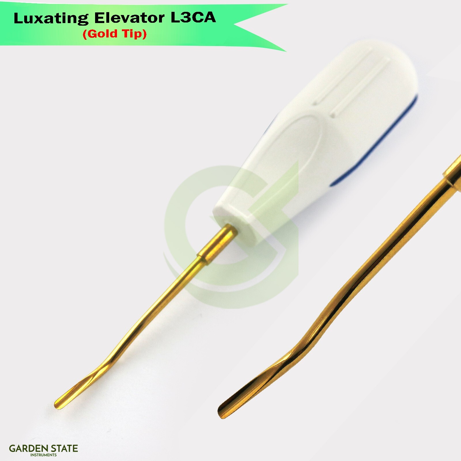 Gold Tip Dental Luxating Elevator L3CA Periotome Root Extracting Loosen Teeth