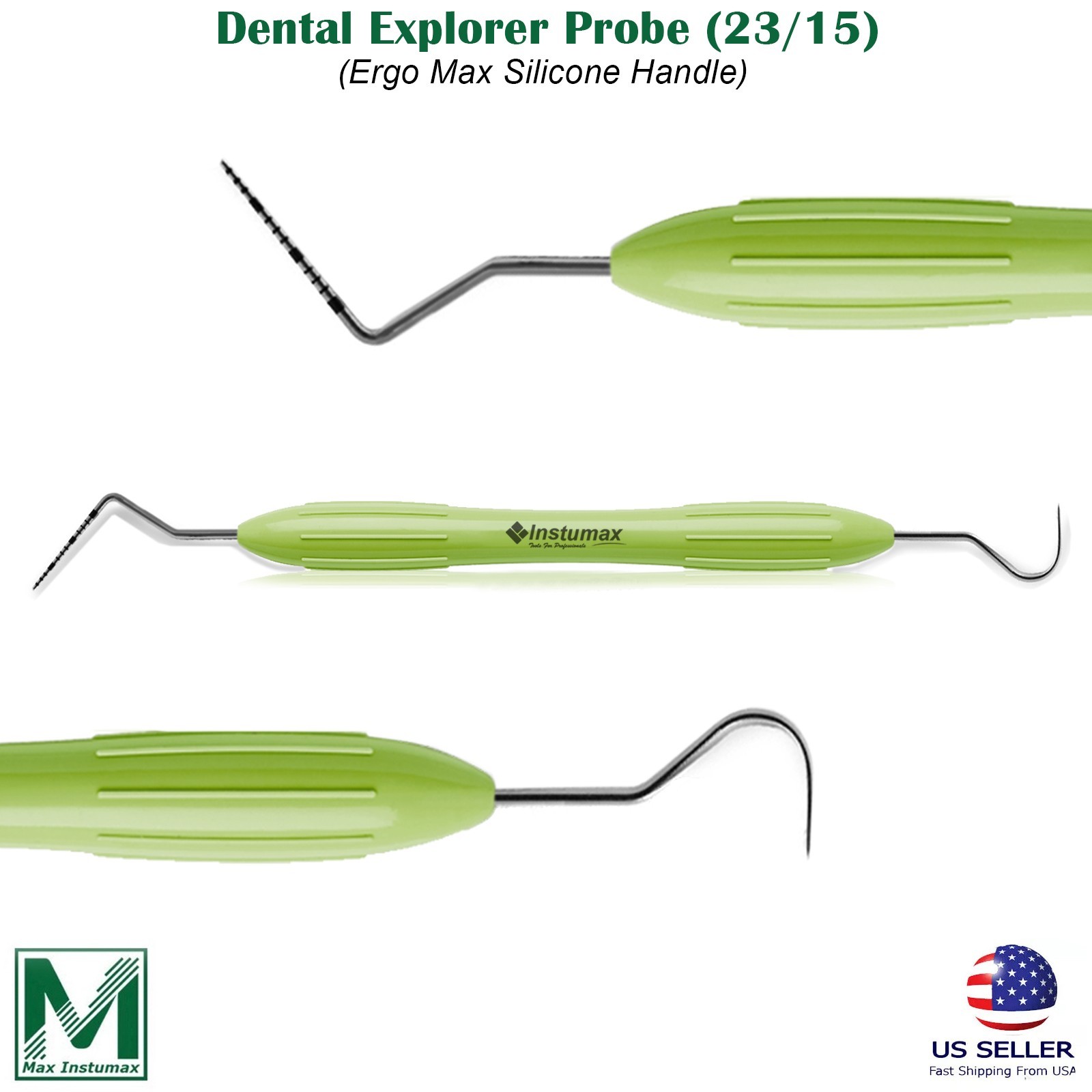 X1 Dental Perio Explorer Probe UNC15/23 Color Coded Silicone Ergo Max Handle