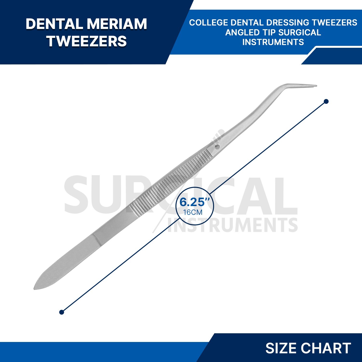 Meriam Foil Dental Cotton Forceps Tweezer Serrated Dressing Pliers German Grade
