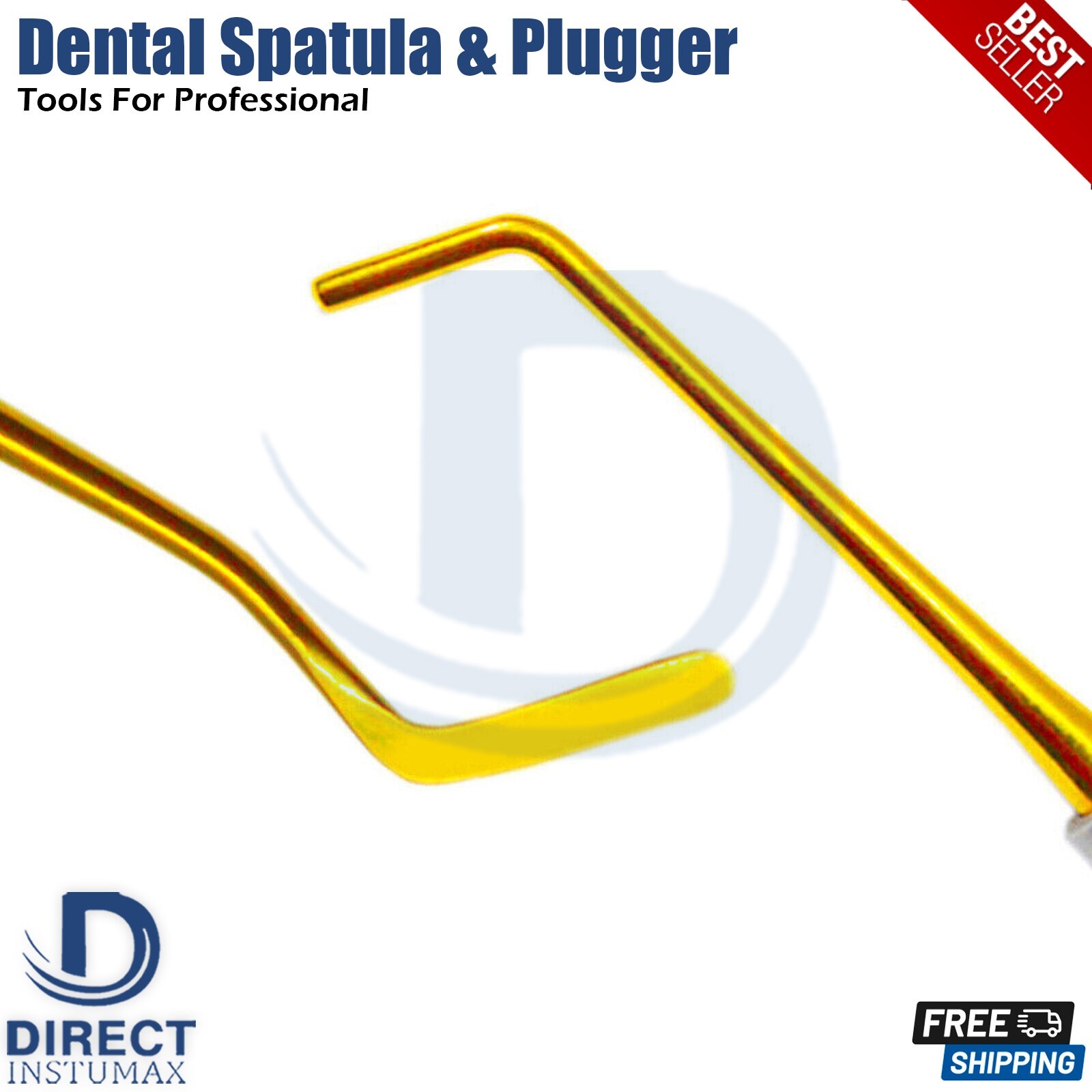 Gold Titanium Dental Composite Set – Spatula & Plugger Restorative Instruments