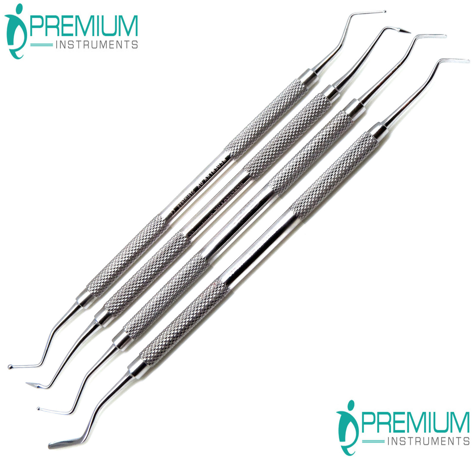 Dental Composite Plastic Amalgam Filling Carvers Double Ended Instruments 4 Pcs