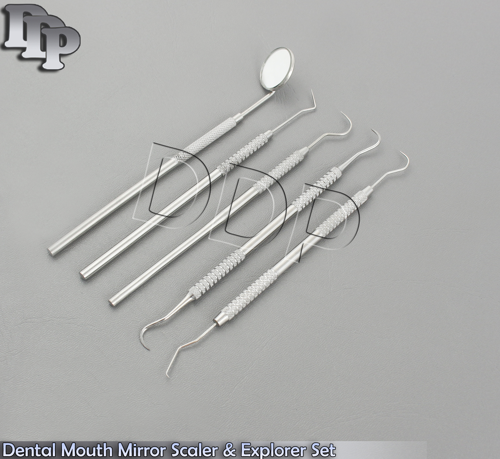 PROBE 9 & 23 MOUTH MIRROR WITH HANDLE, SICKLE SCALER,AND EXPLORER,DENTAL PR-263