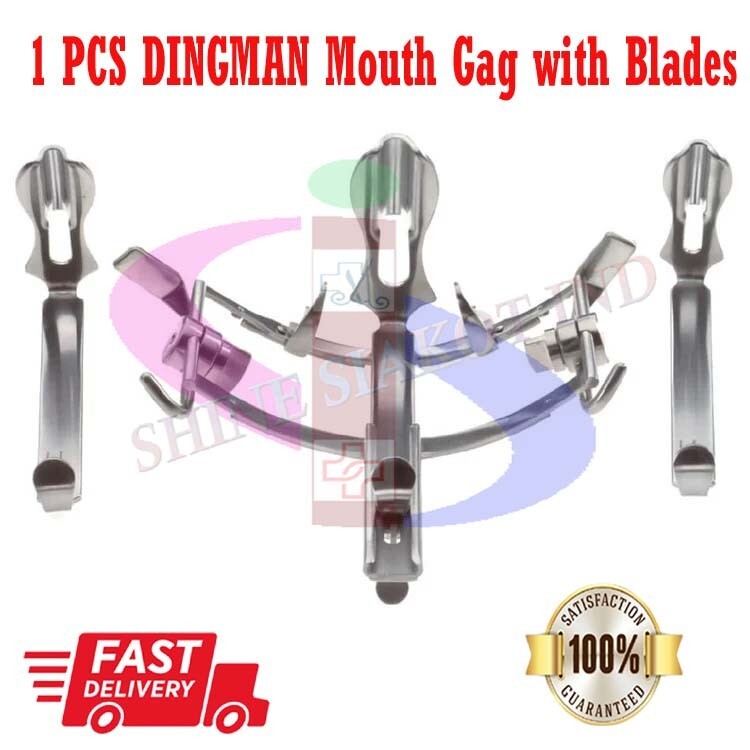 SSI SET DINGMAN Mouth Gag with Blades Surgical Dental Instruments Ent dental