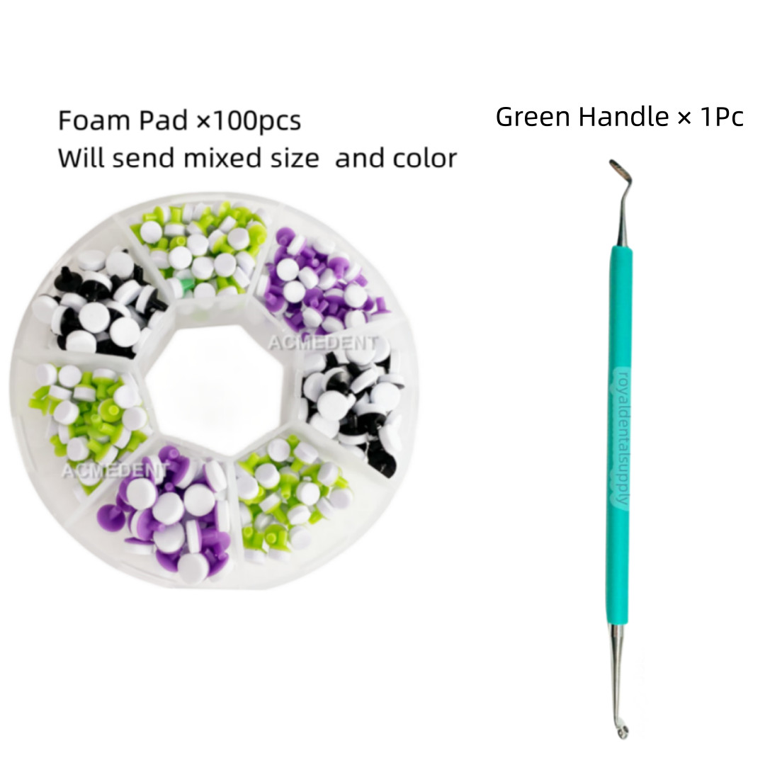 Dental Composite Resin Light Cure Handle Fast Quick Tool Foam Pads OptraSculpt