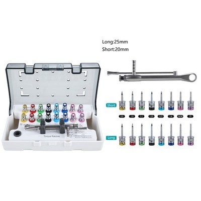 Kit de prótesis de implante universal dental llave de par +16pcs Drivers Remover