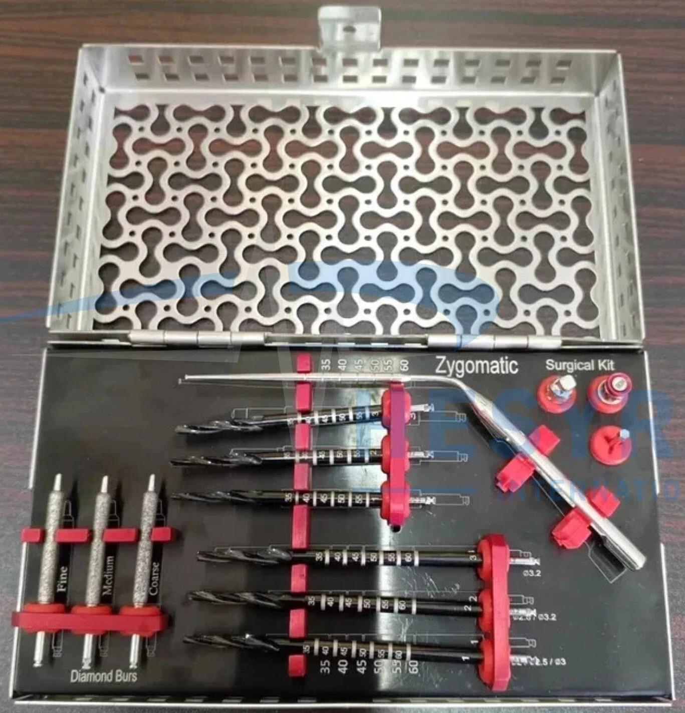 14Pcs Dental Implant Zygomatic Surgical Kit Titanium Coated Drills Zygoma Bone