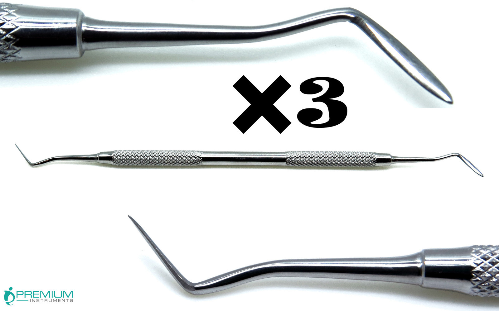 3× Hollenback 3 Amalgam Restorative Dental Wax Modelling Carver Instruments