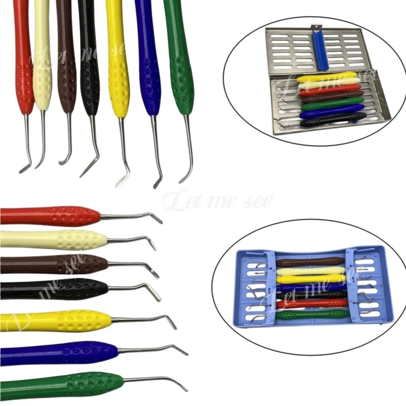 Dental Composite Resin Filling Spatulas Set Autoclavable Sterilization Cassette