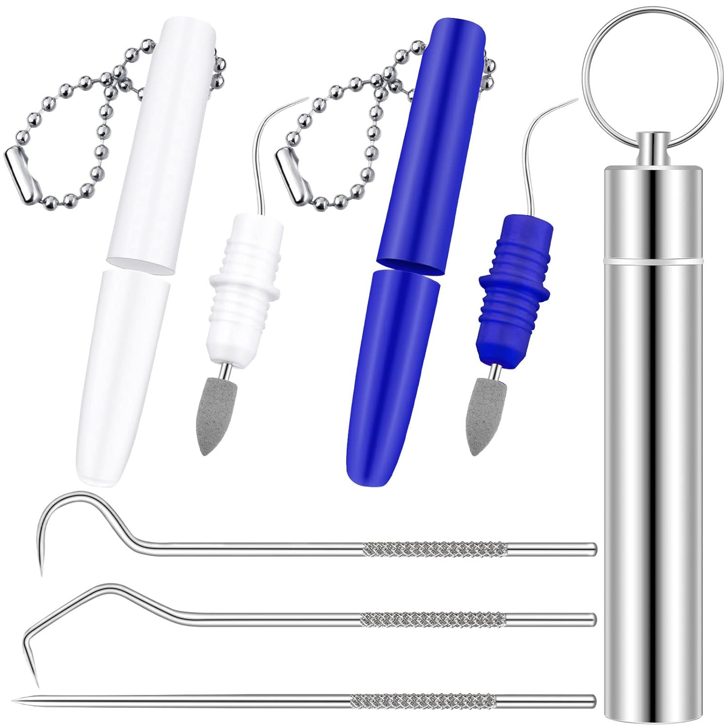 5 Pieces Dental Tools Dental Pick Metal Tooth Scraper Professional Stainless St