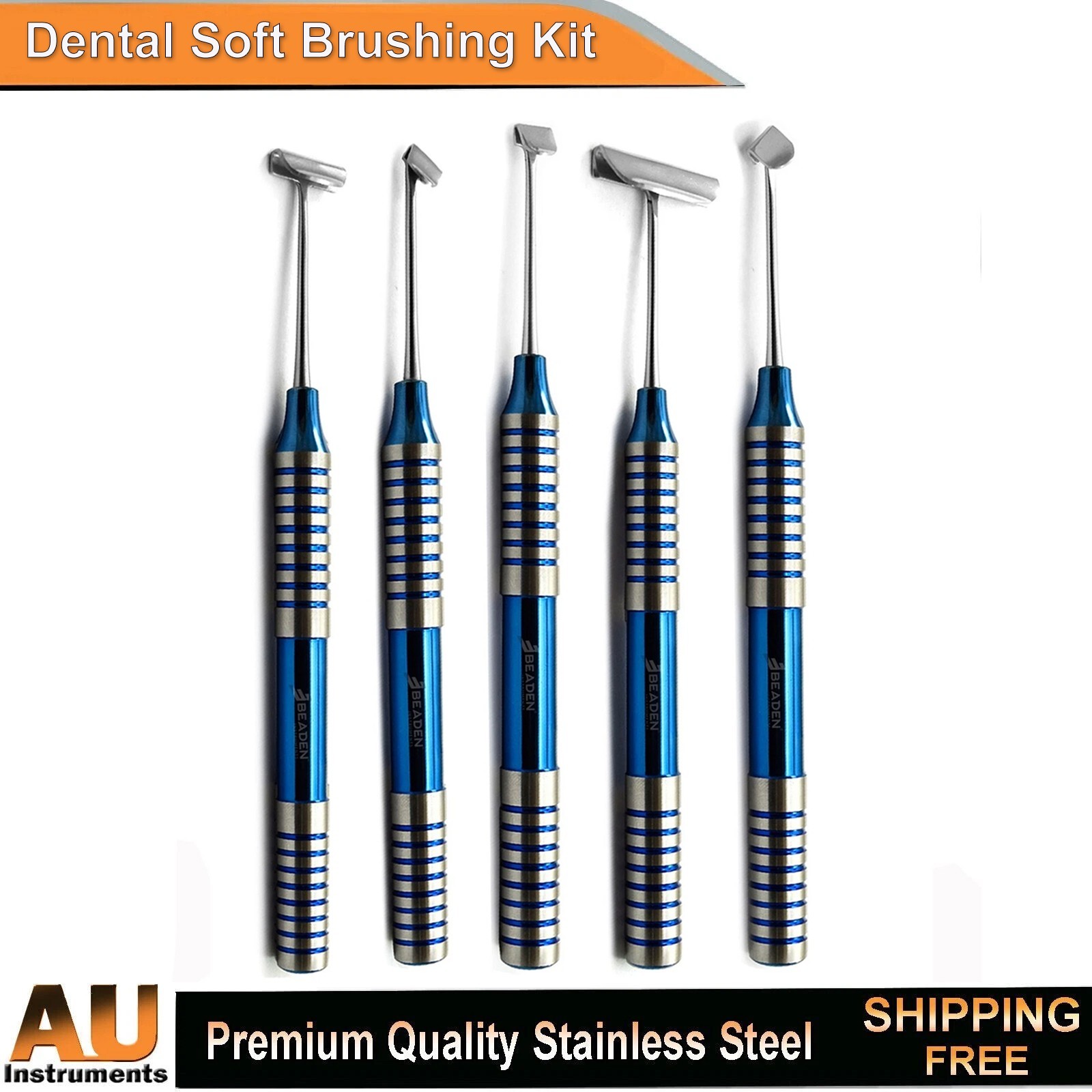 Dental Soft Brushing Kit Set Of 5 Lingual Tissue Flap Implant Surgery Tools CE