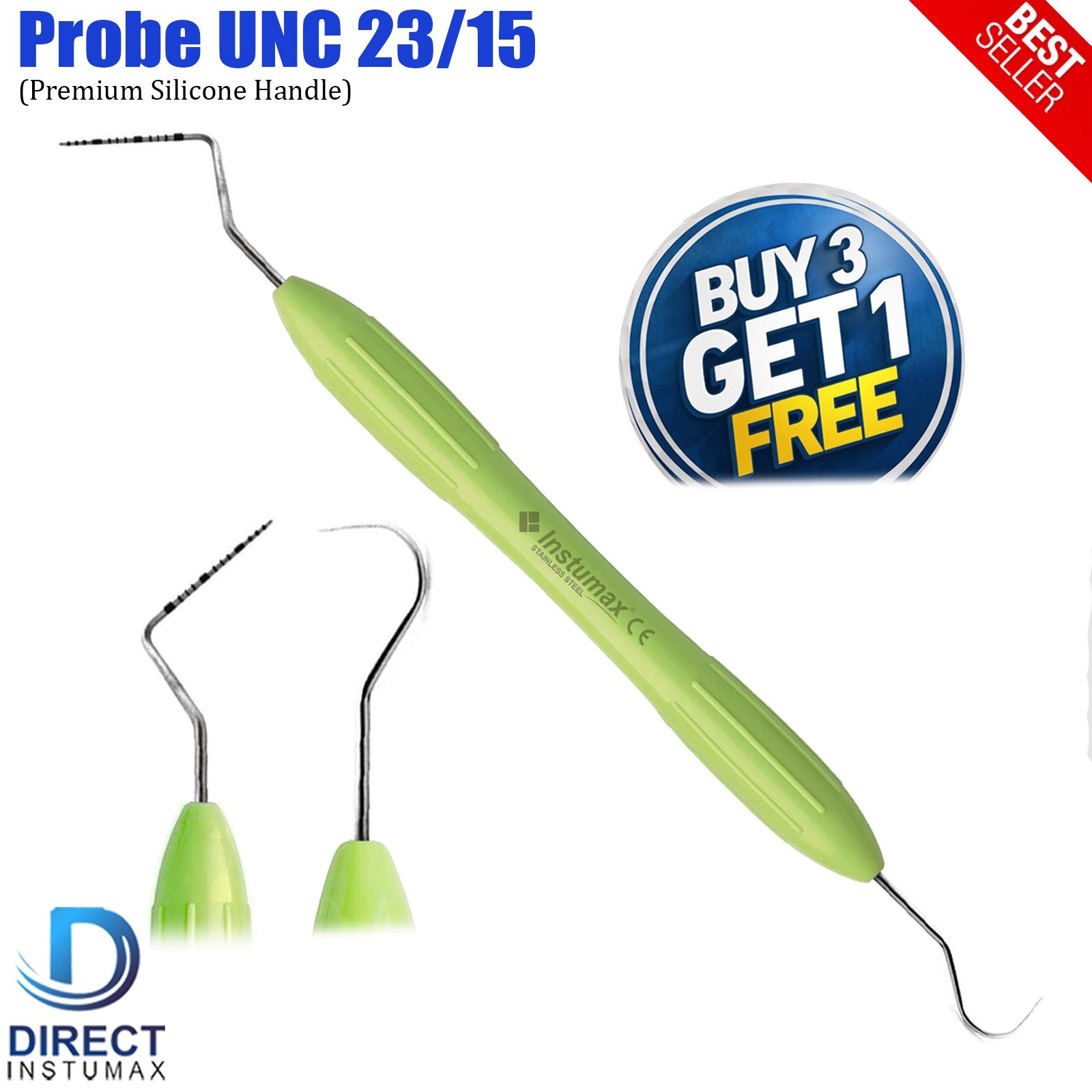 Dental Perio Explorer 23 Probe UNC 15 Color Marking Diagnostic Double Ended Tool