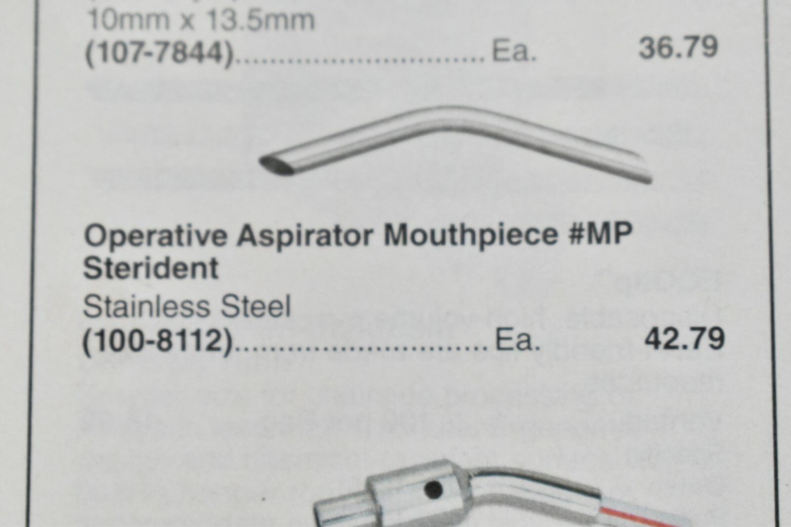 Dental Operative Aspirator Tip Stainless Steel Mouthpiece 6 Piece Set