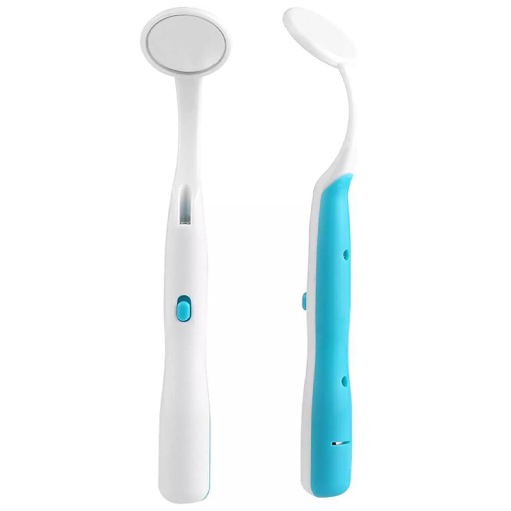 1/2pc Dental Mirror with Light Tool LED Lighted Teeth Inspection Mirror Anti Fog