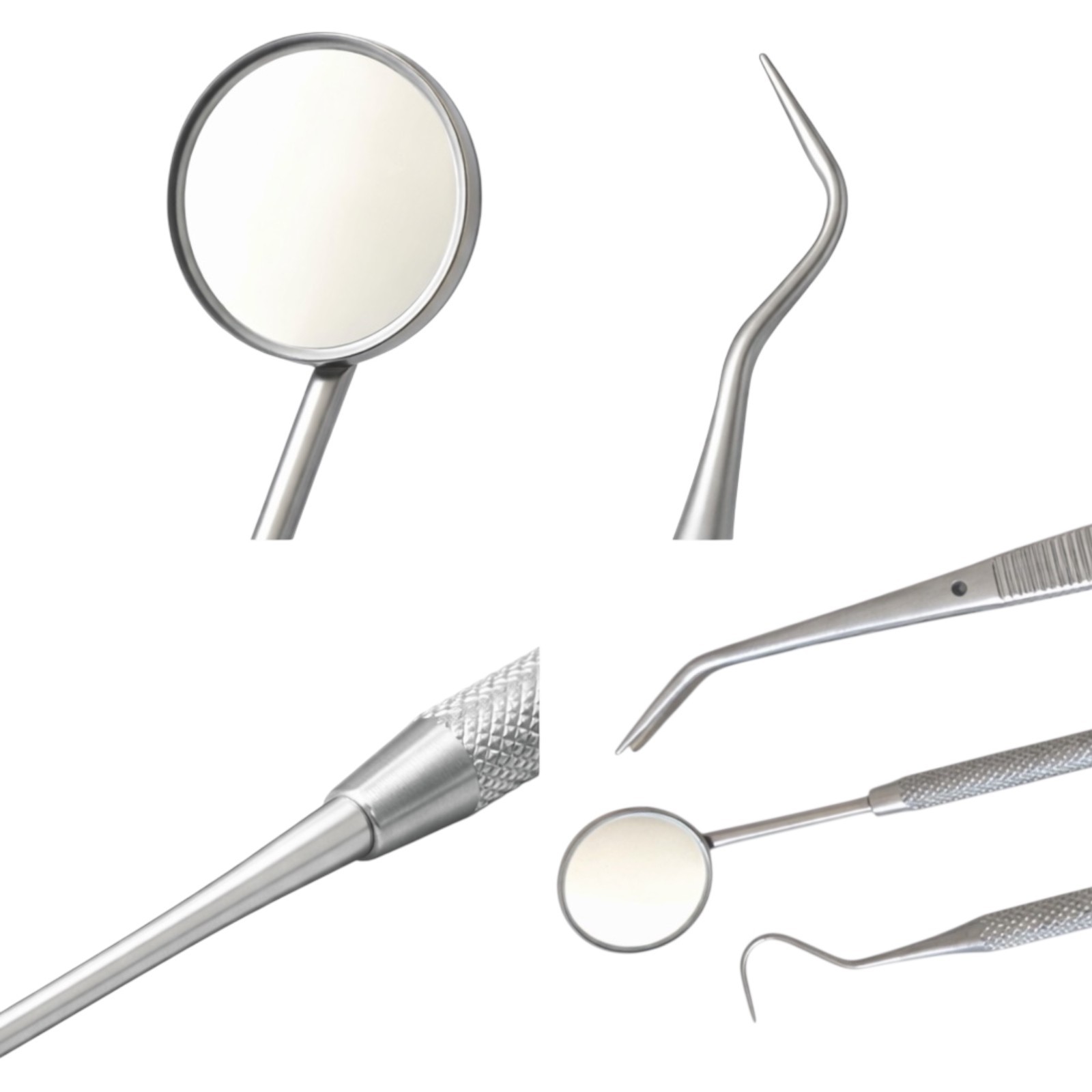 GERMAN 15 Instruments Basic Dental Set Mirror Explorer Probe Pliers (5 OF EACH)