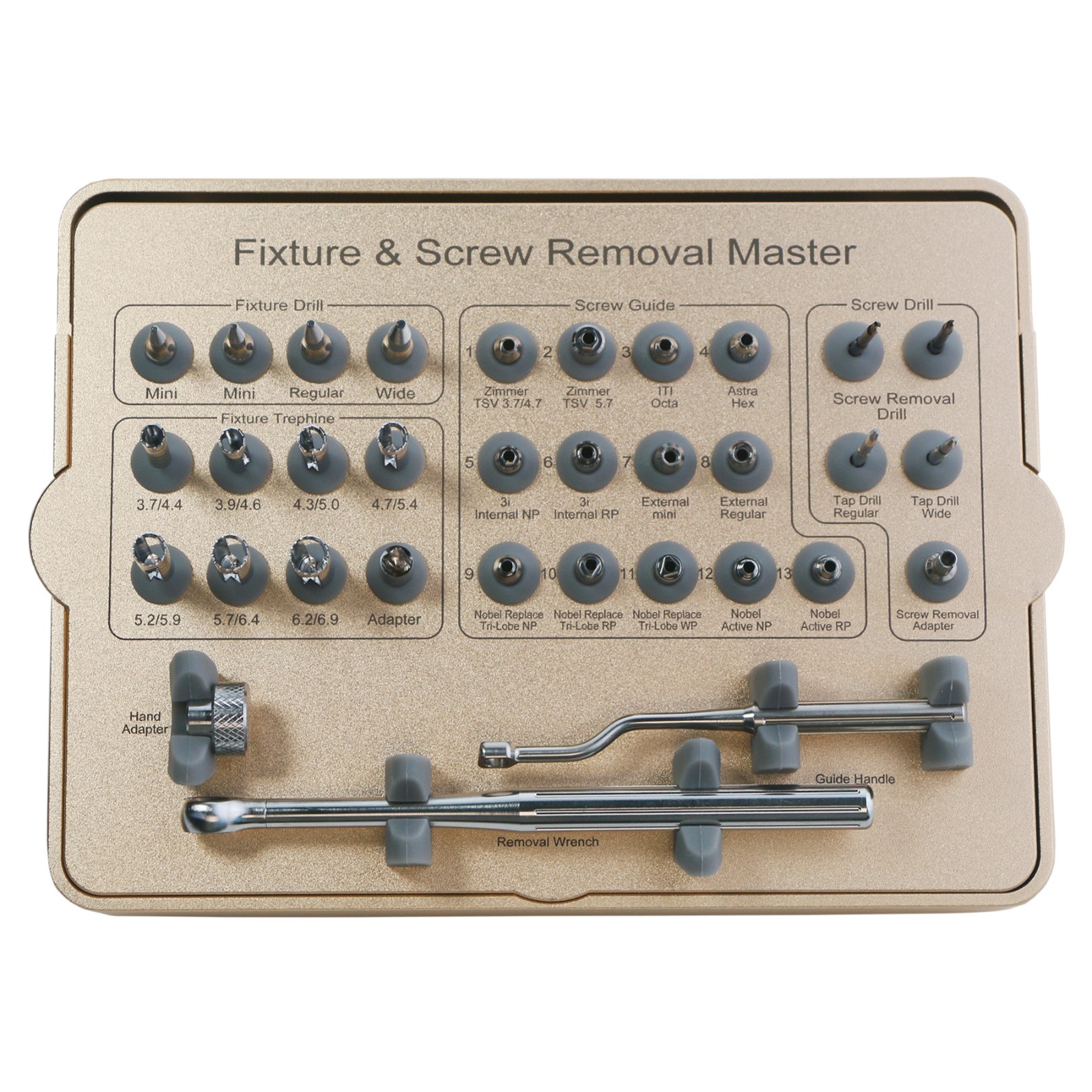Dental Fixture & Screw Removal Master Screw Fixture Removal Drill Trephine Bur