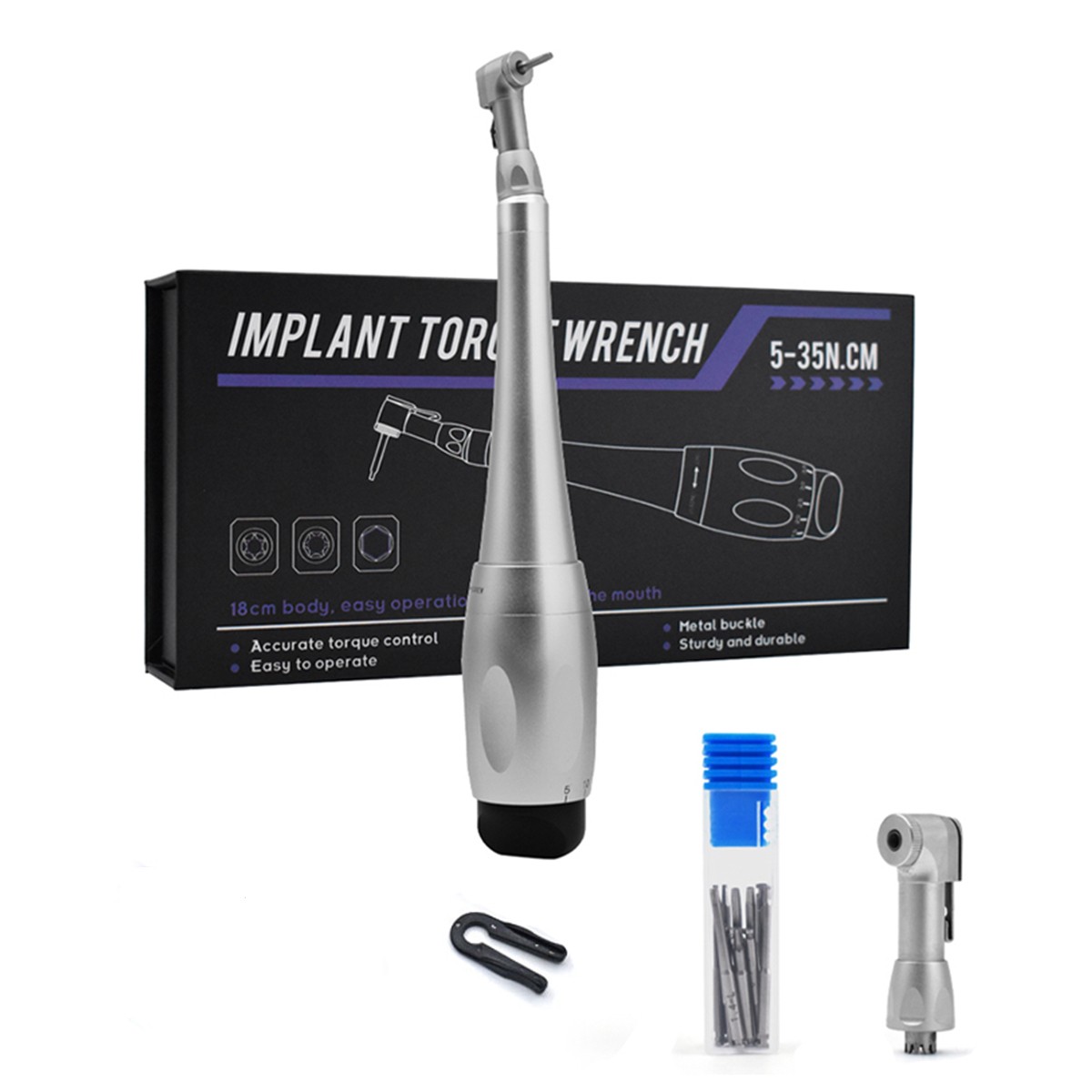 USA Dental Universal Implant kits Torque Wrench Contra Angle + 16 Drivers