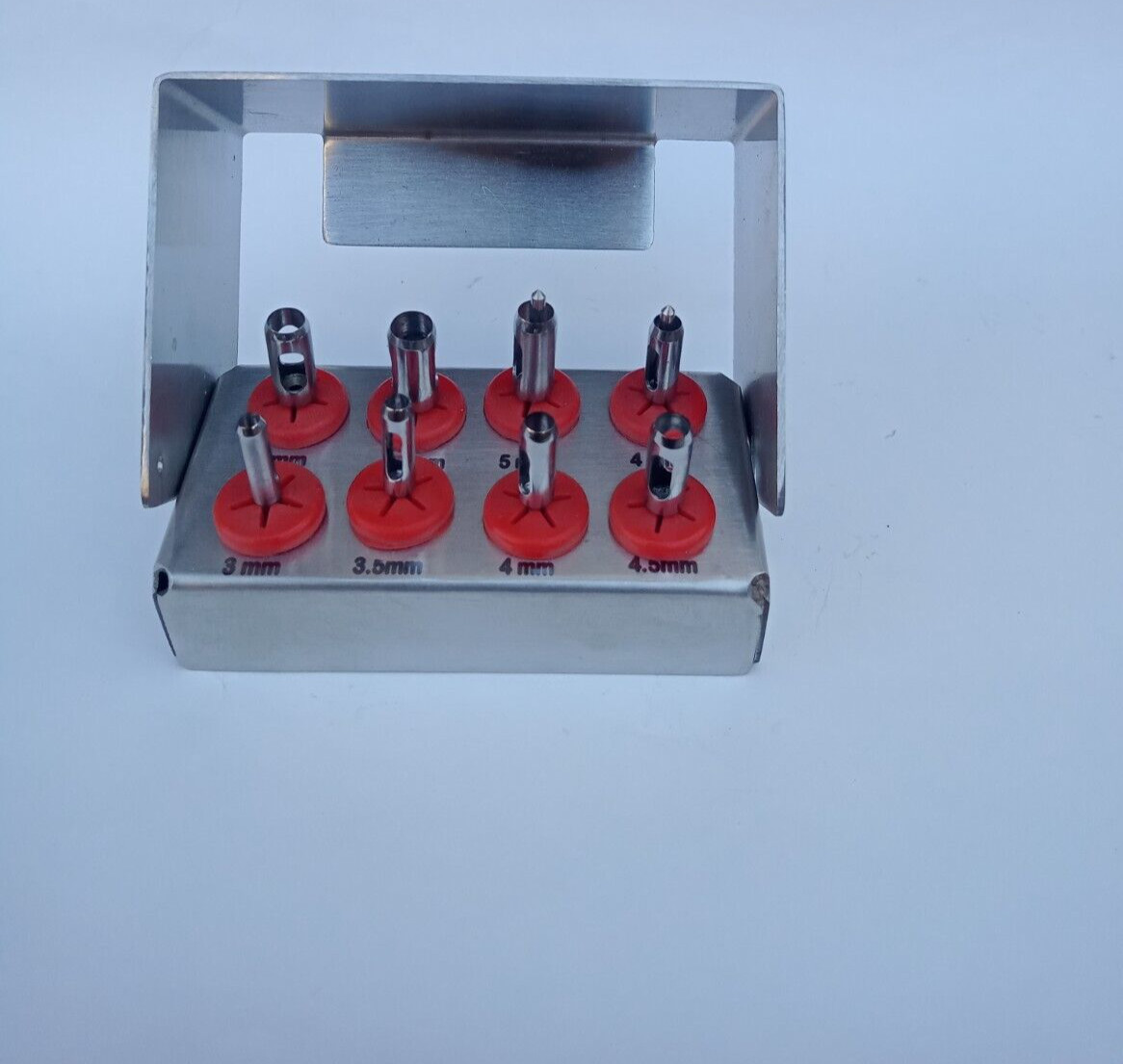 German 8 Pcs Dental Tissue Punch Kit Set With Bur Holder CE