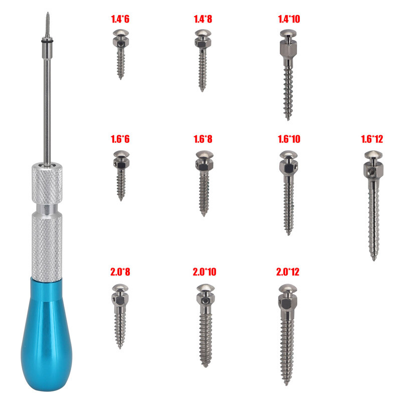 1pc Dental Orthodontic Screws Micro Implants Mini Screw Self-Drilling 4 Sizes