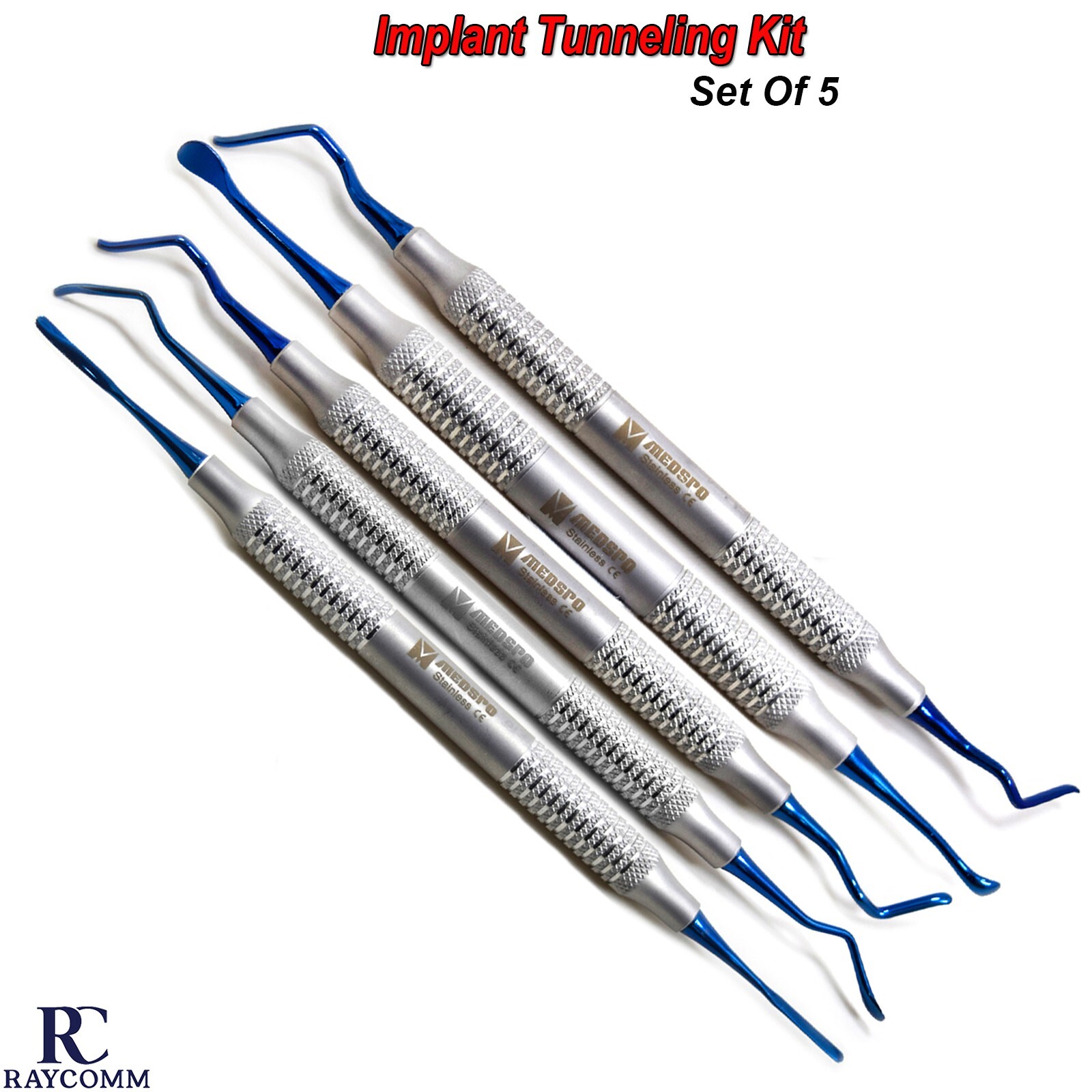 Dental Tunneling Kit Sinus Gum Lift Elevators Tissue Grafting Implant Instrument