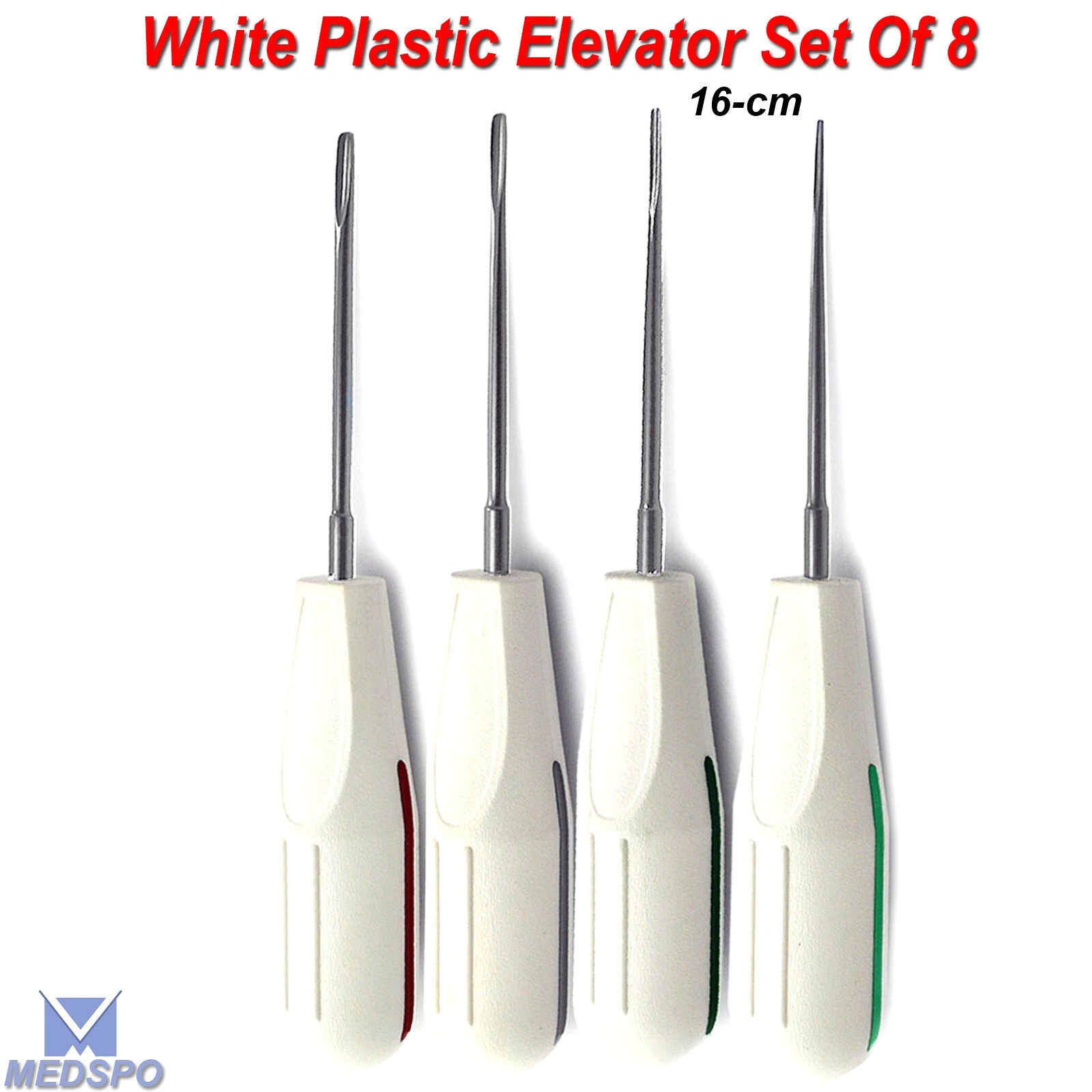 Dental PDL Periotome Luxating Root Elevator White Plastic Handle Instrument Set