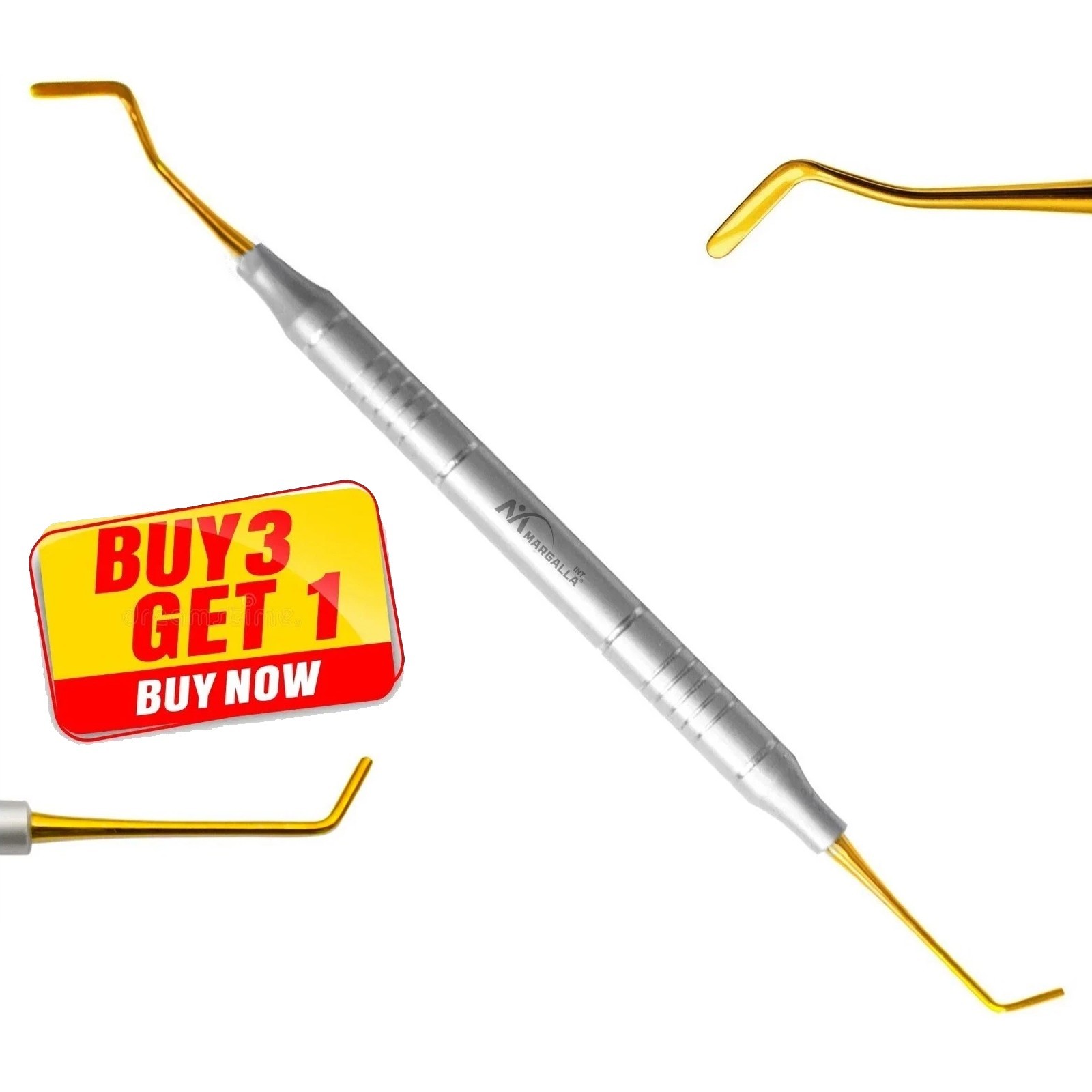 Dental Composite Filling Instruments Spatula & Plugger Titanium Gold Color Tips
