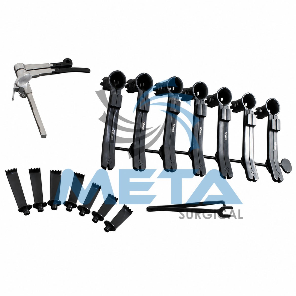 Caspar Lumbar Discectomy Retractor 16 PCs Set Black Color