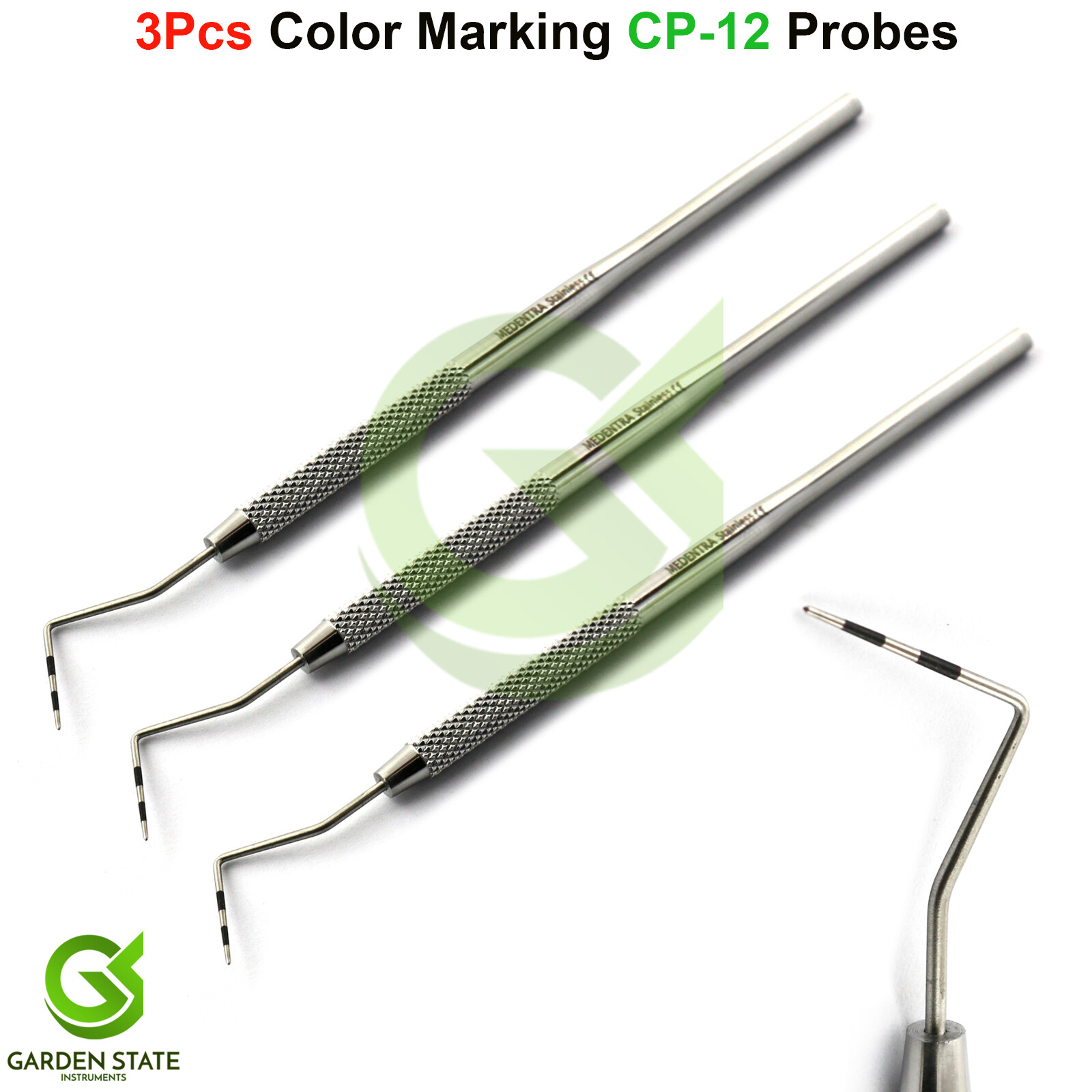 X3 Perio CP-12 Probes 3-6-9-12mm Single End Dental Diagnostic Examination Probe