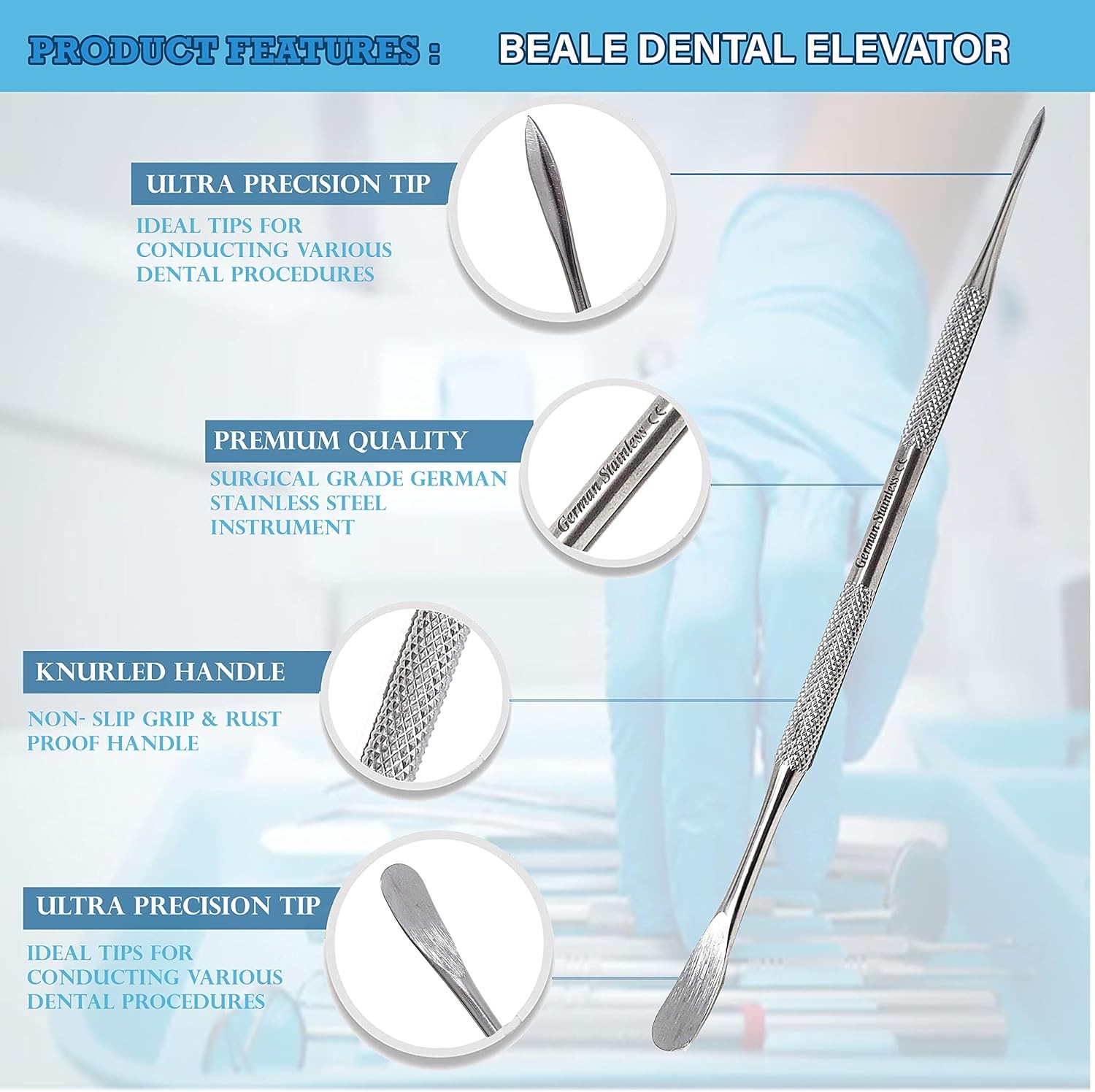 Dental Beale 7A Spatula Wax Mixing Modelling Carver Double Ended Surgical Tools