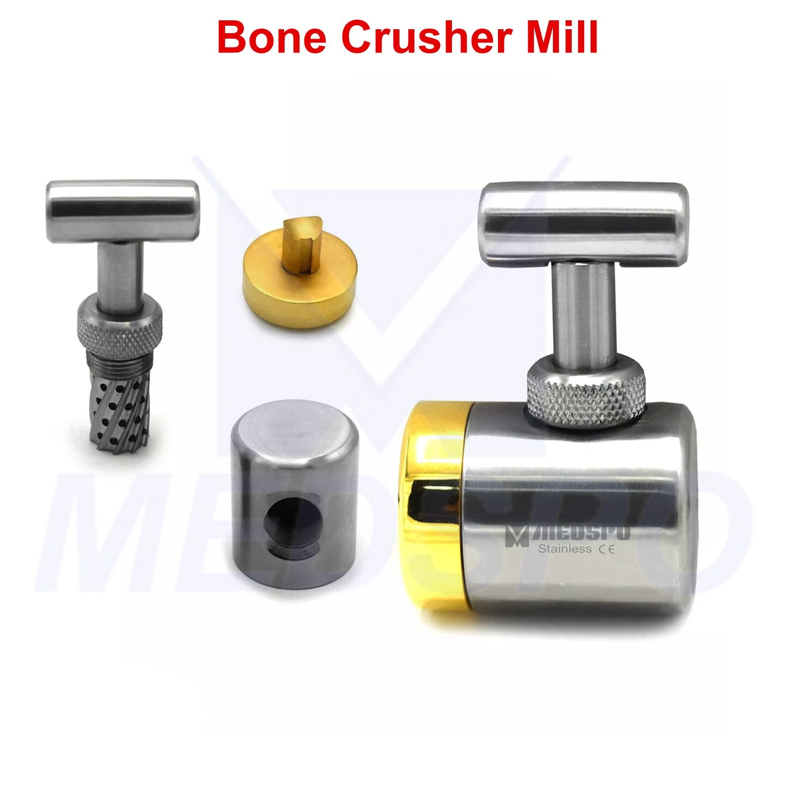 Dental Bone Crusher Mill Bone Graft Grinder Surgical Implant Instruments CE